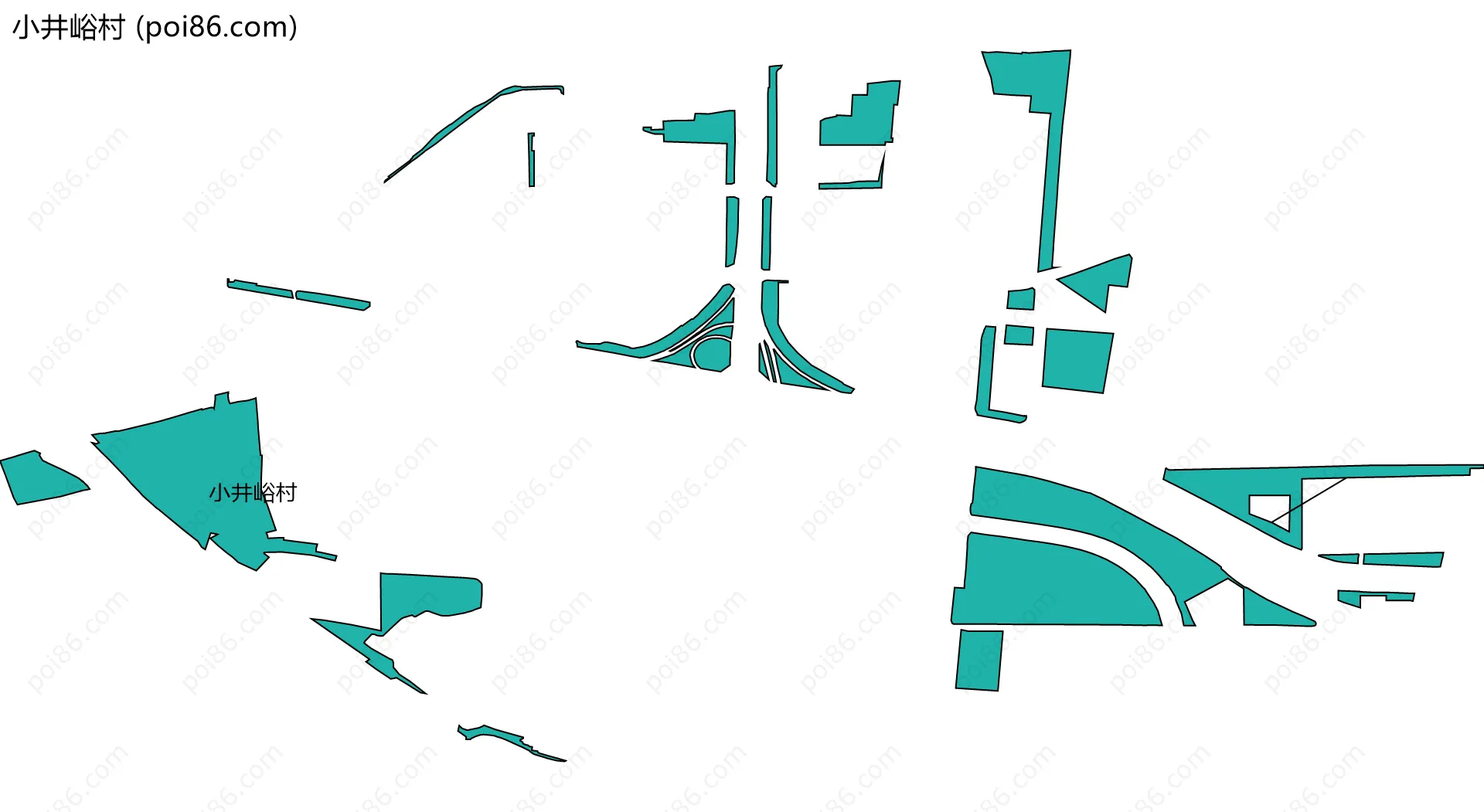 小井峪村边界地图