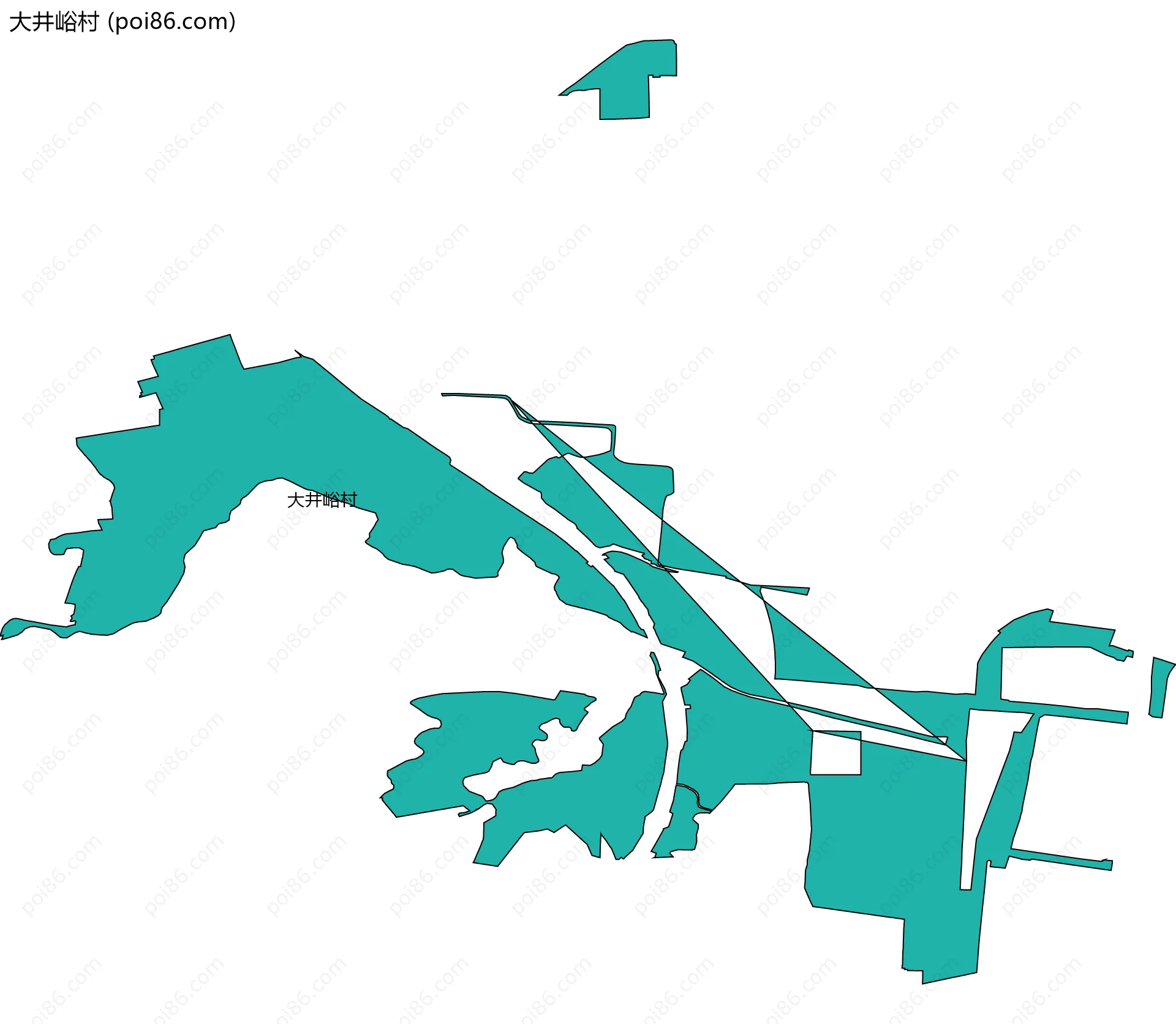 大井峪村边界地图