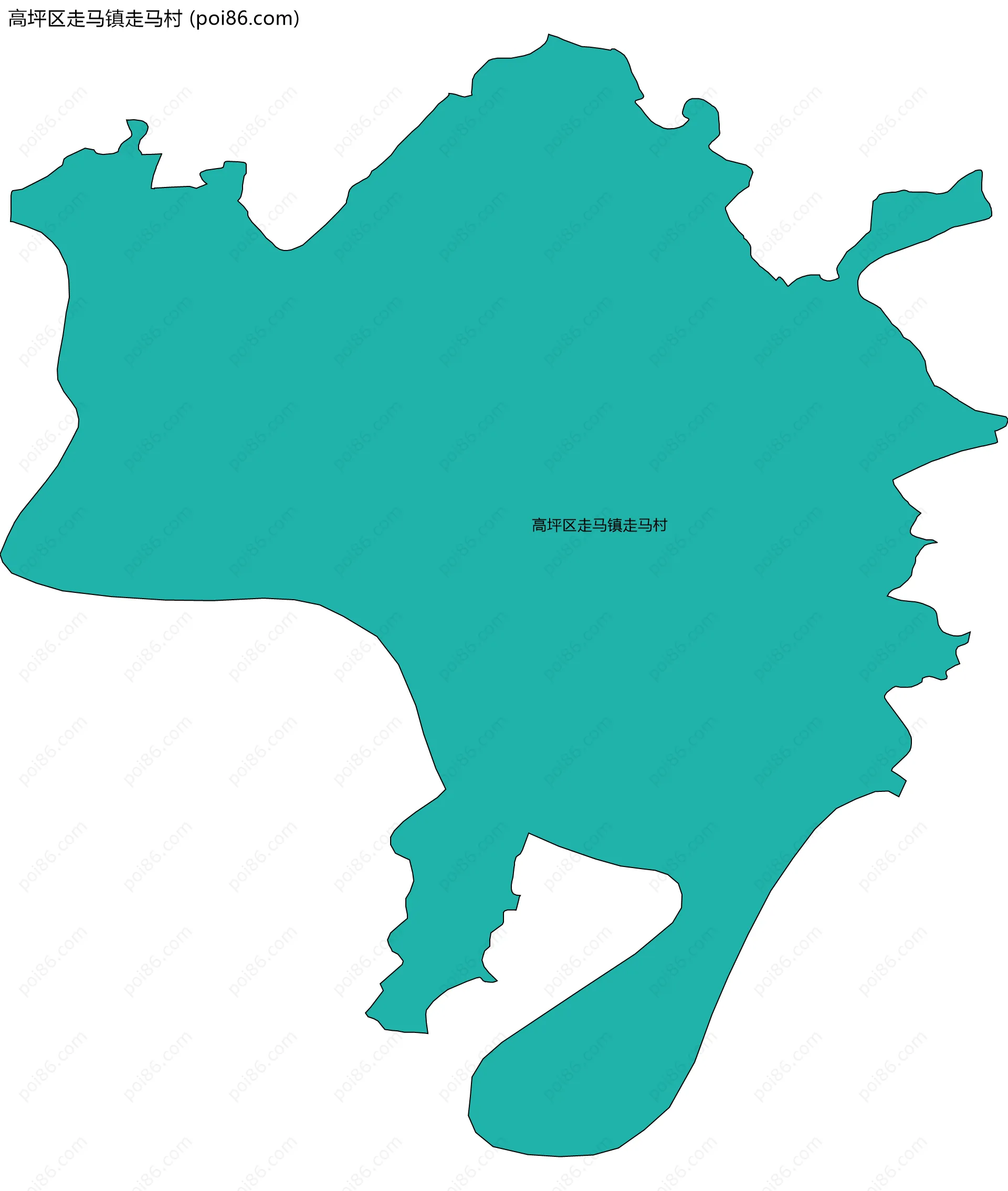 高坪区走马镇走马村边界地图