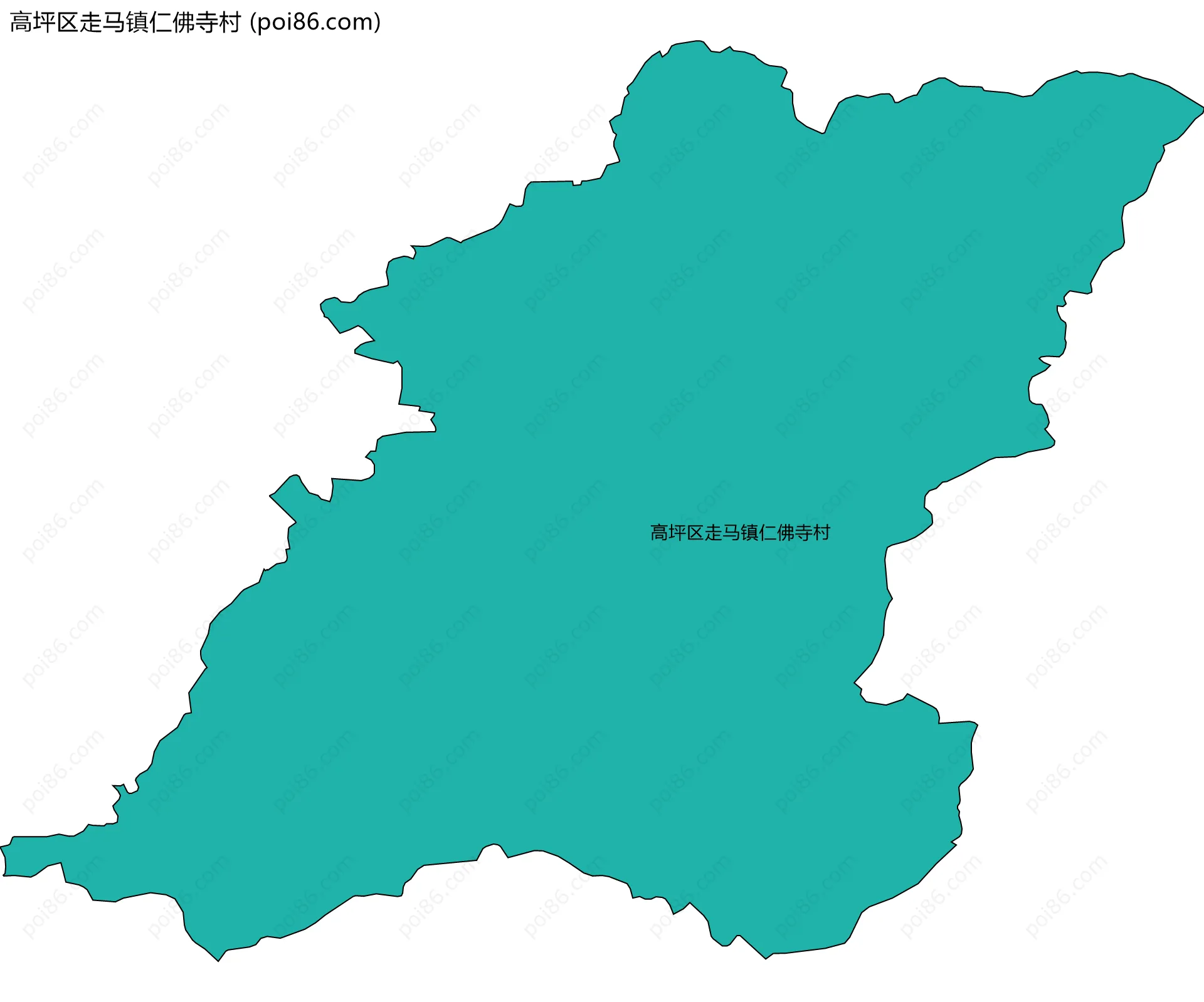 高坪区走马镇仁佛寺村边界地图