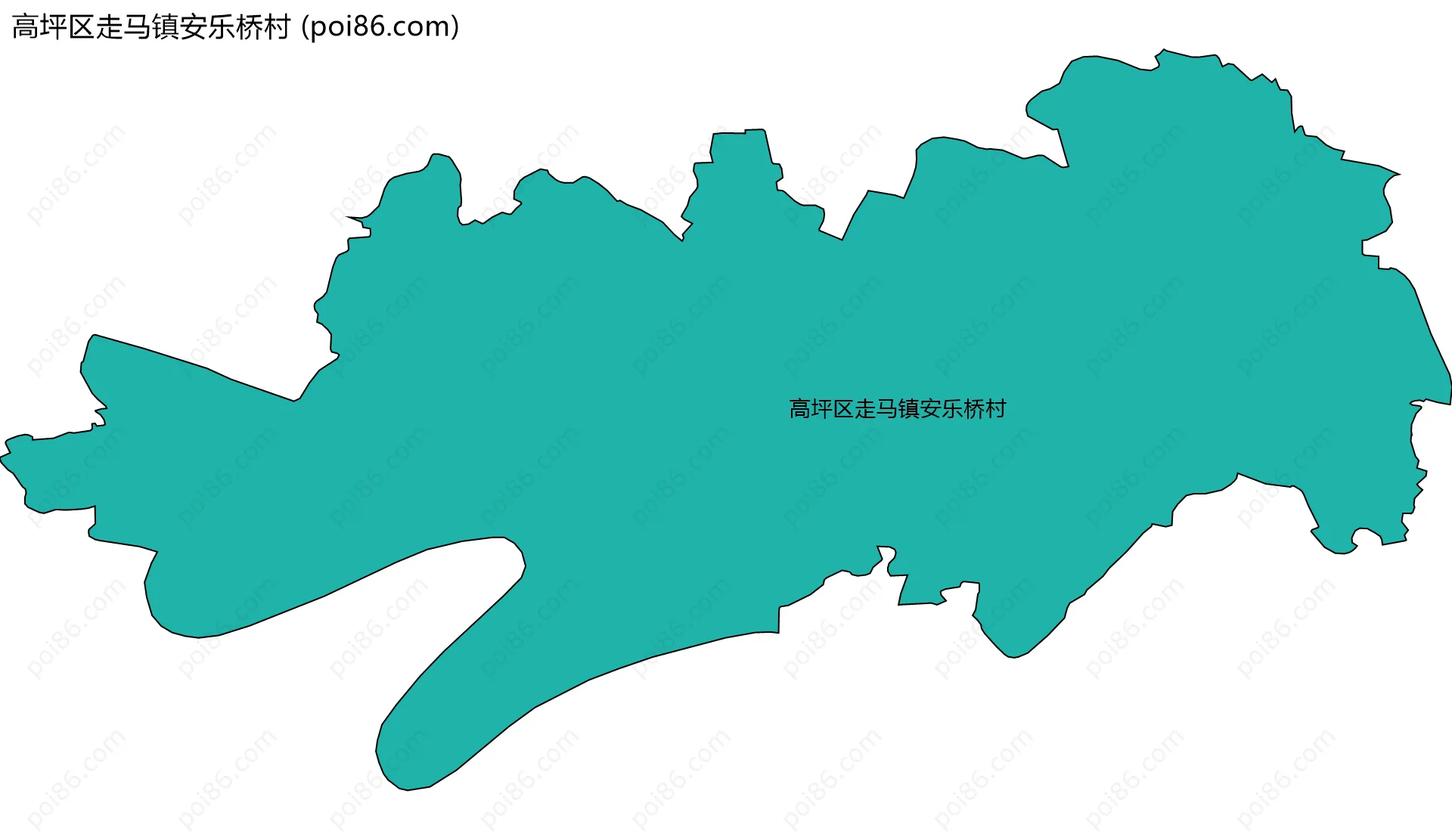 高坪区走马镇安乐桥村边界地图
