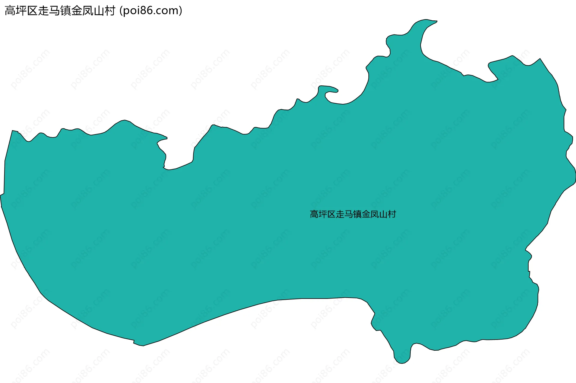 高坪区走马镇金凤山村边界地图