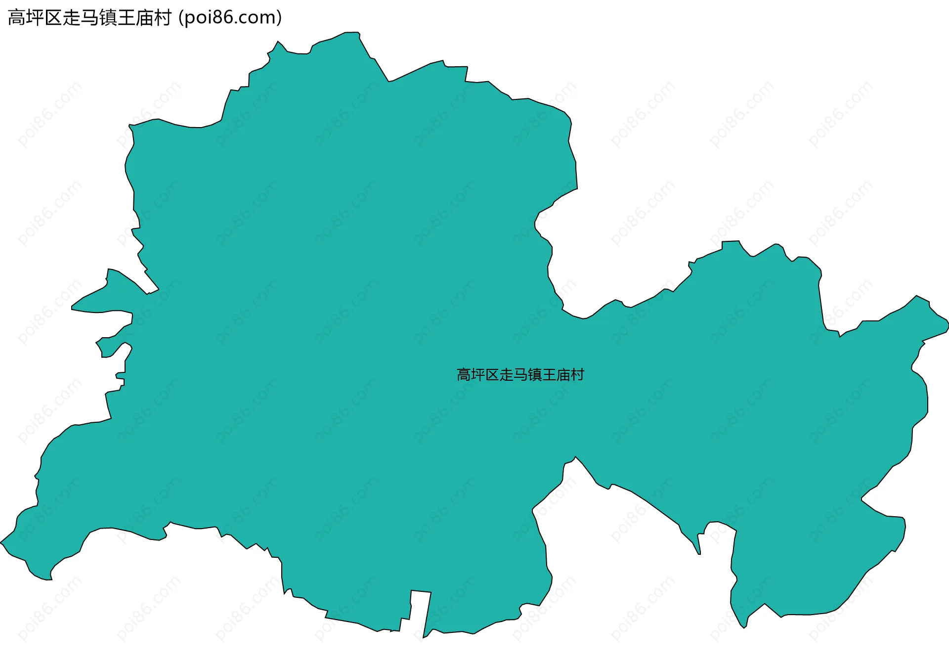 高坪区走马镇王庙村边界地图