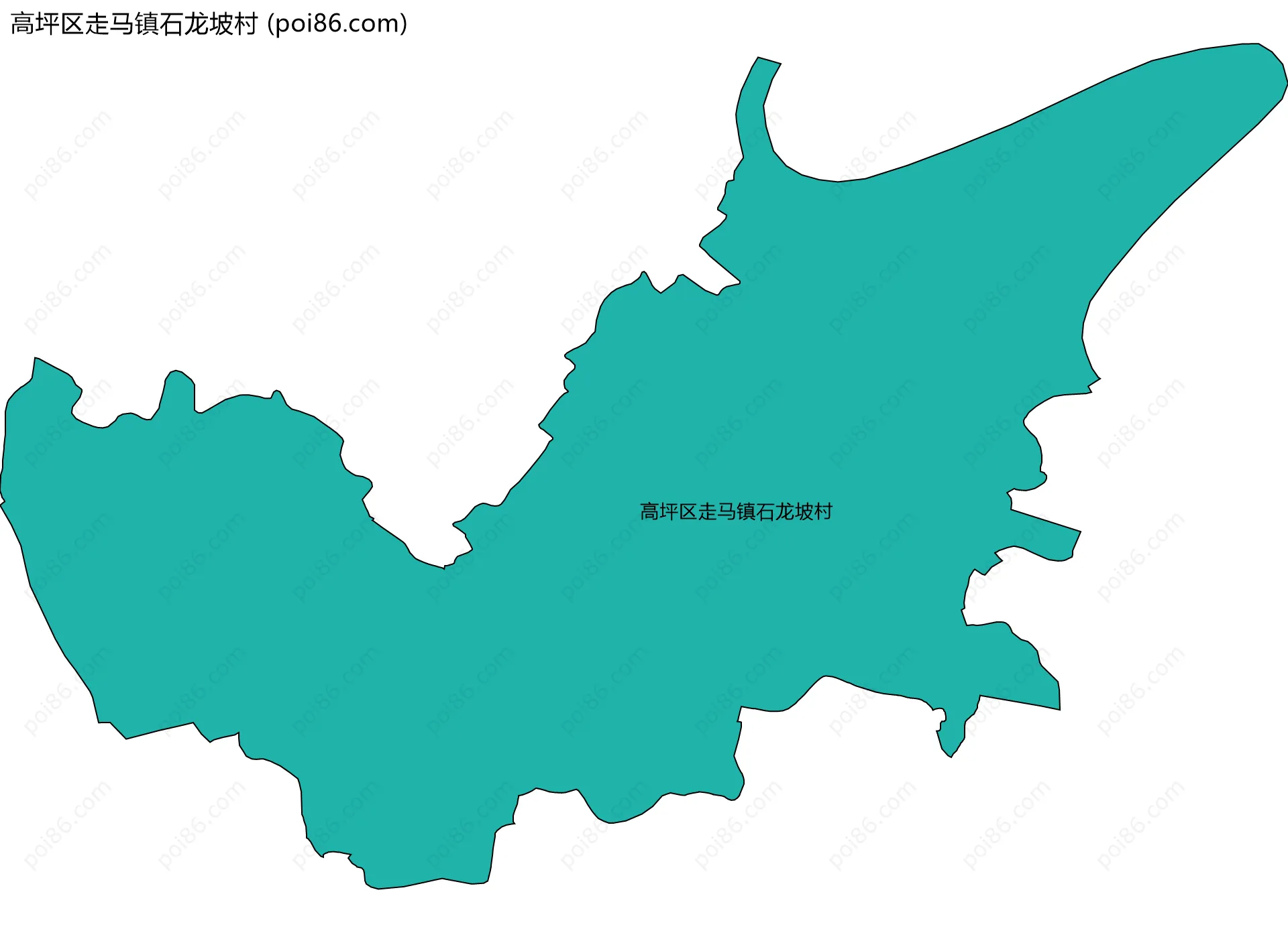 高坪区走马镇石龙坡村边界地图