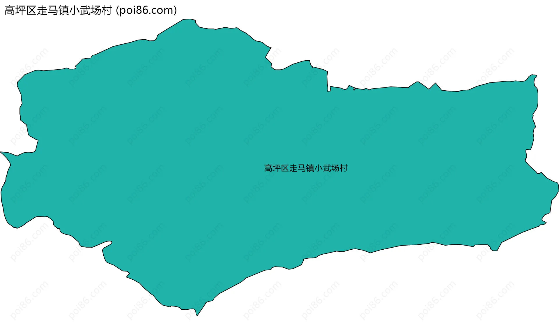 高坪区走马镇小武场村边界地图