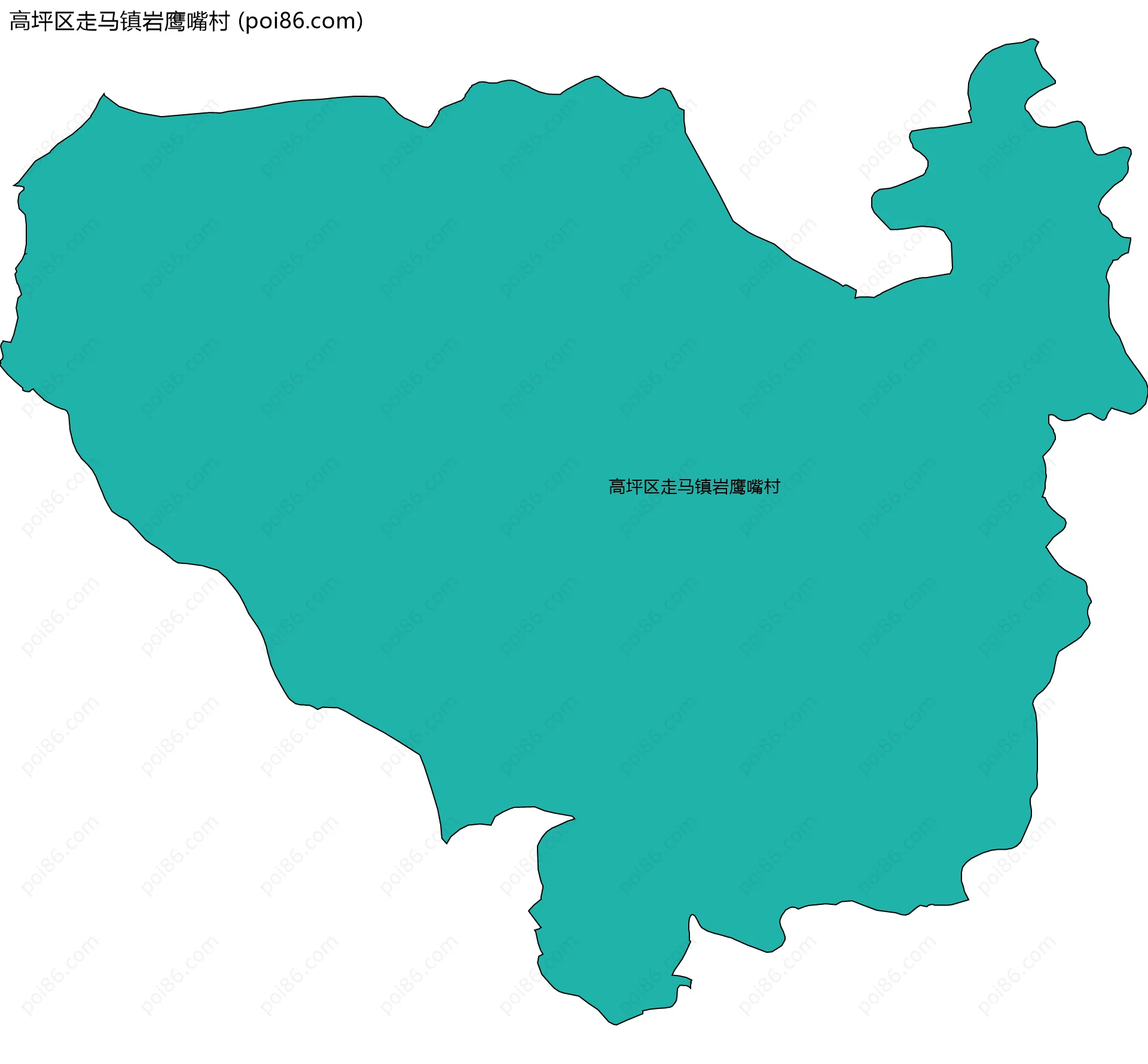 高坪区走马镇岩鹰嘴村边界地图