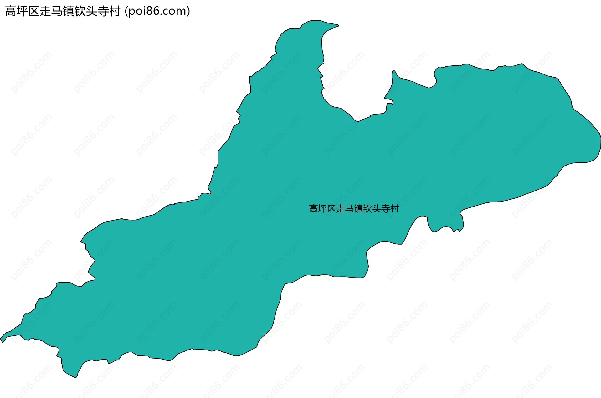 高坪区走马镇钦头寺村边界地图