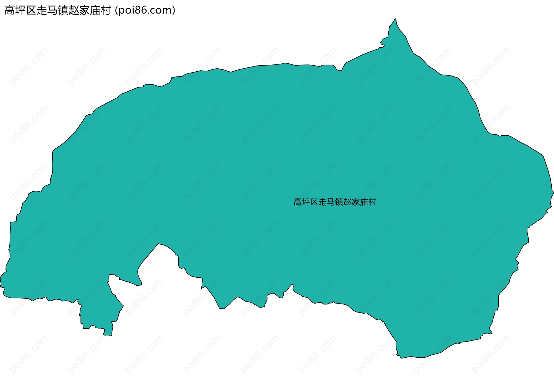 高坪区走马镇赵家庙村边界地图