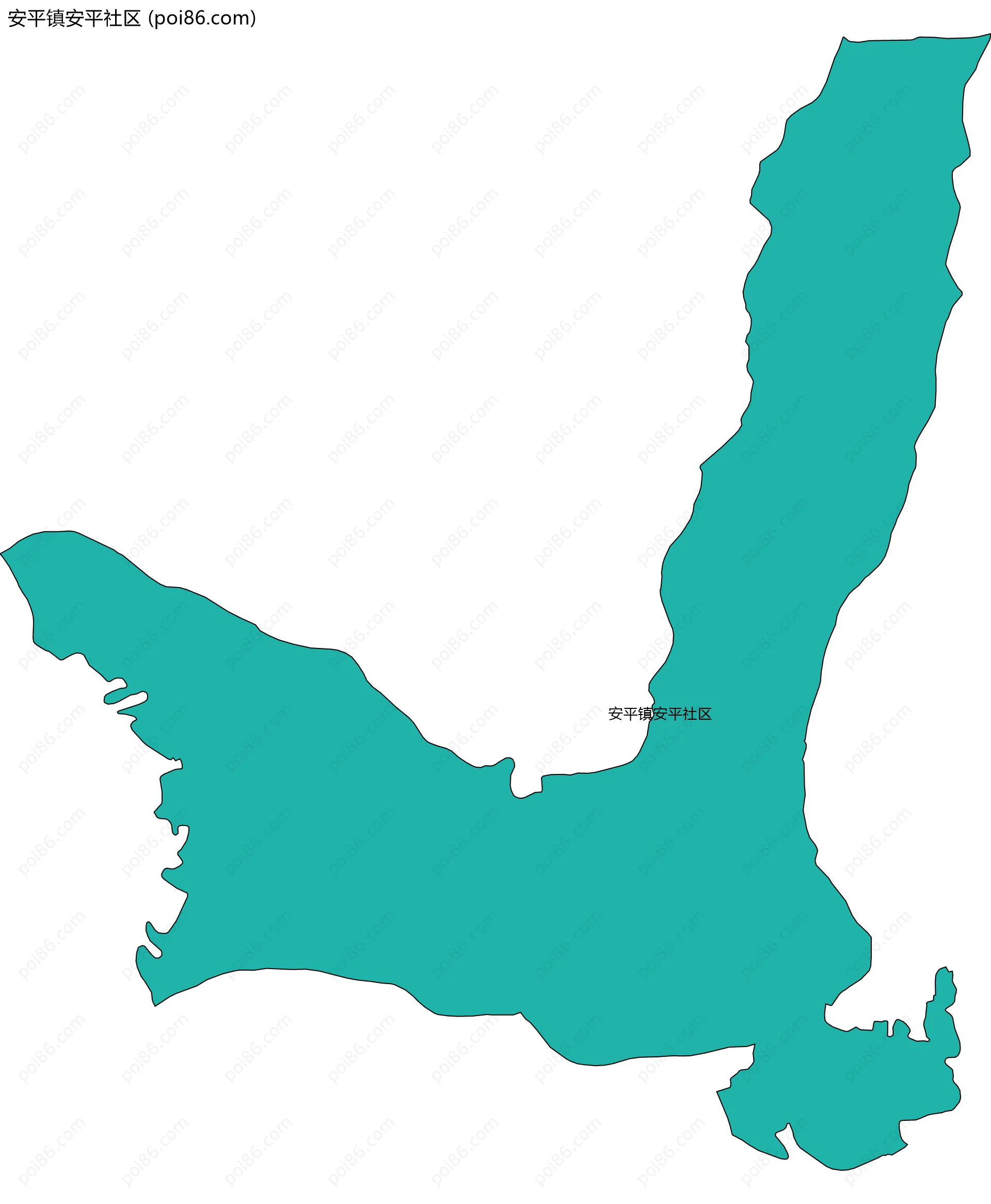 安平镇安平社区边界地图