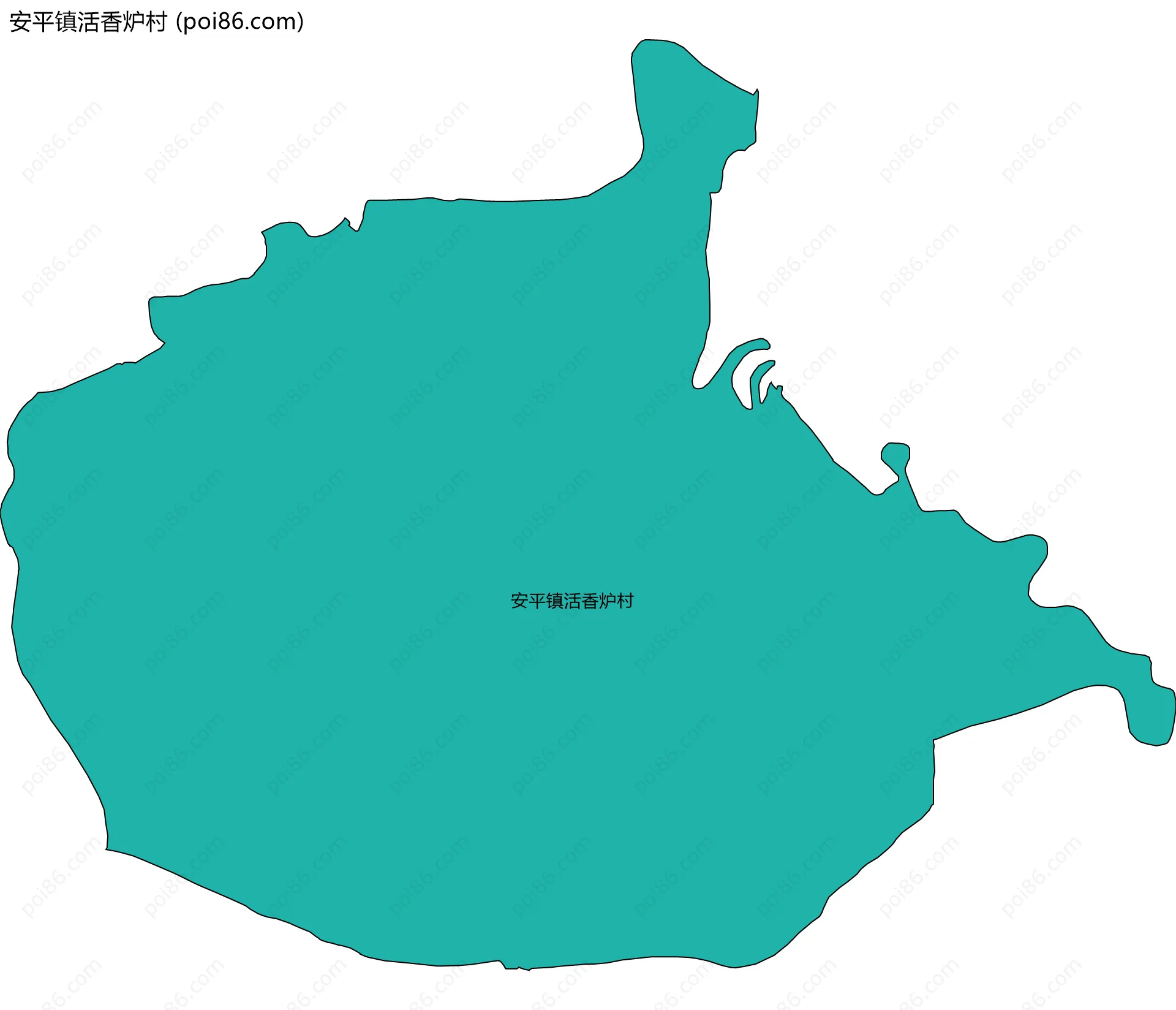 安平镇活香炉村边界地图