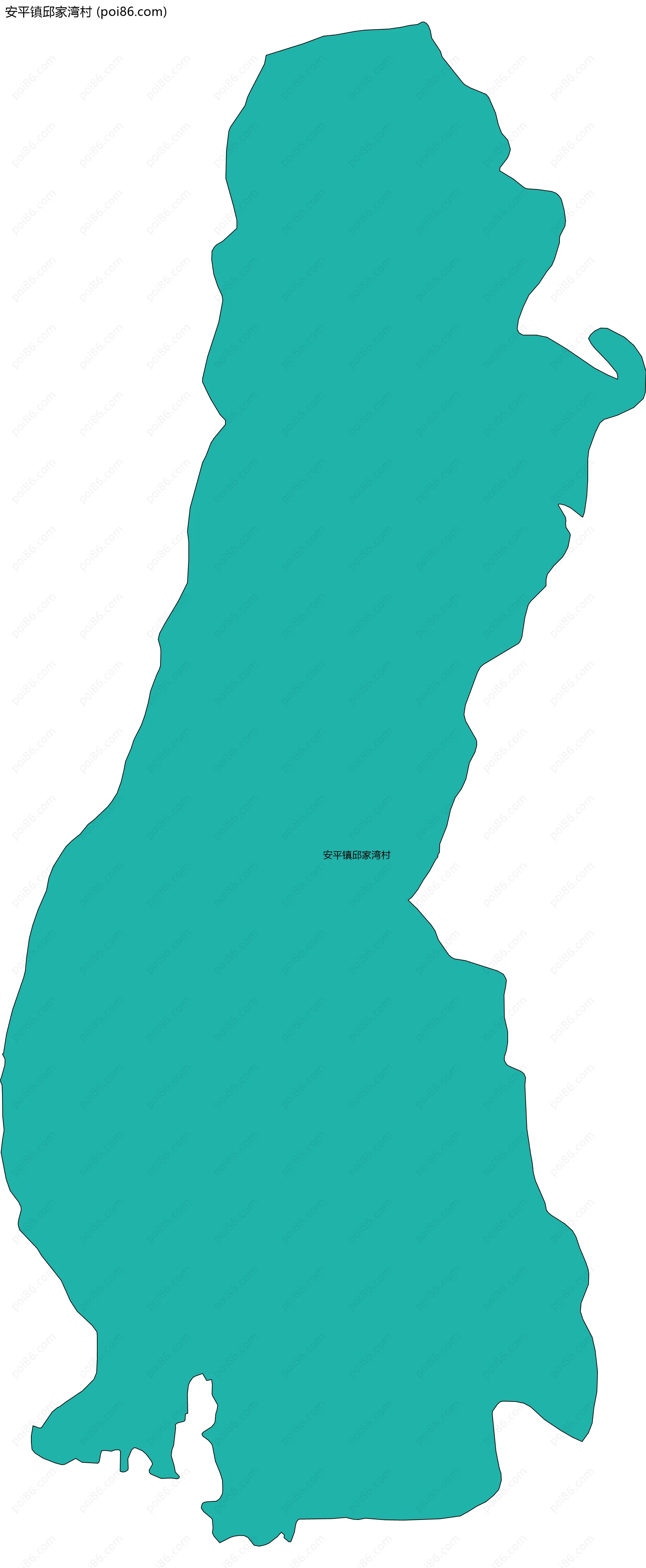 安平镇邱家湾村边界地图