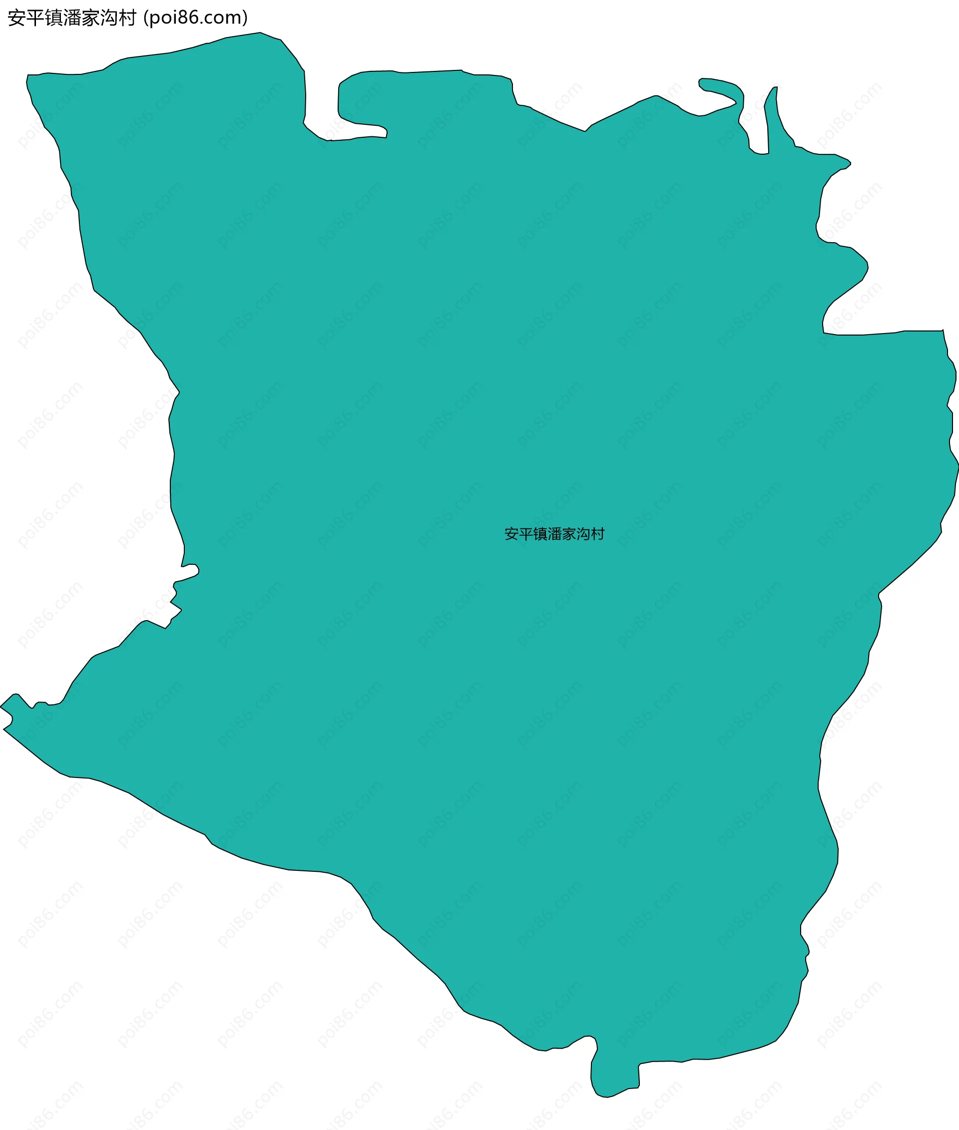 安平镇潘家沟村边界地图