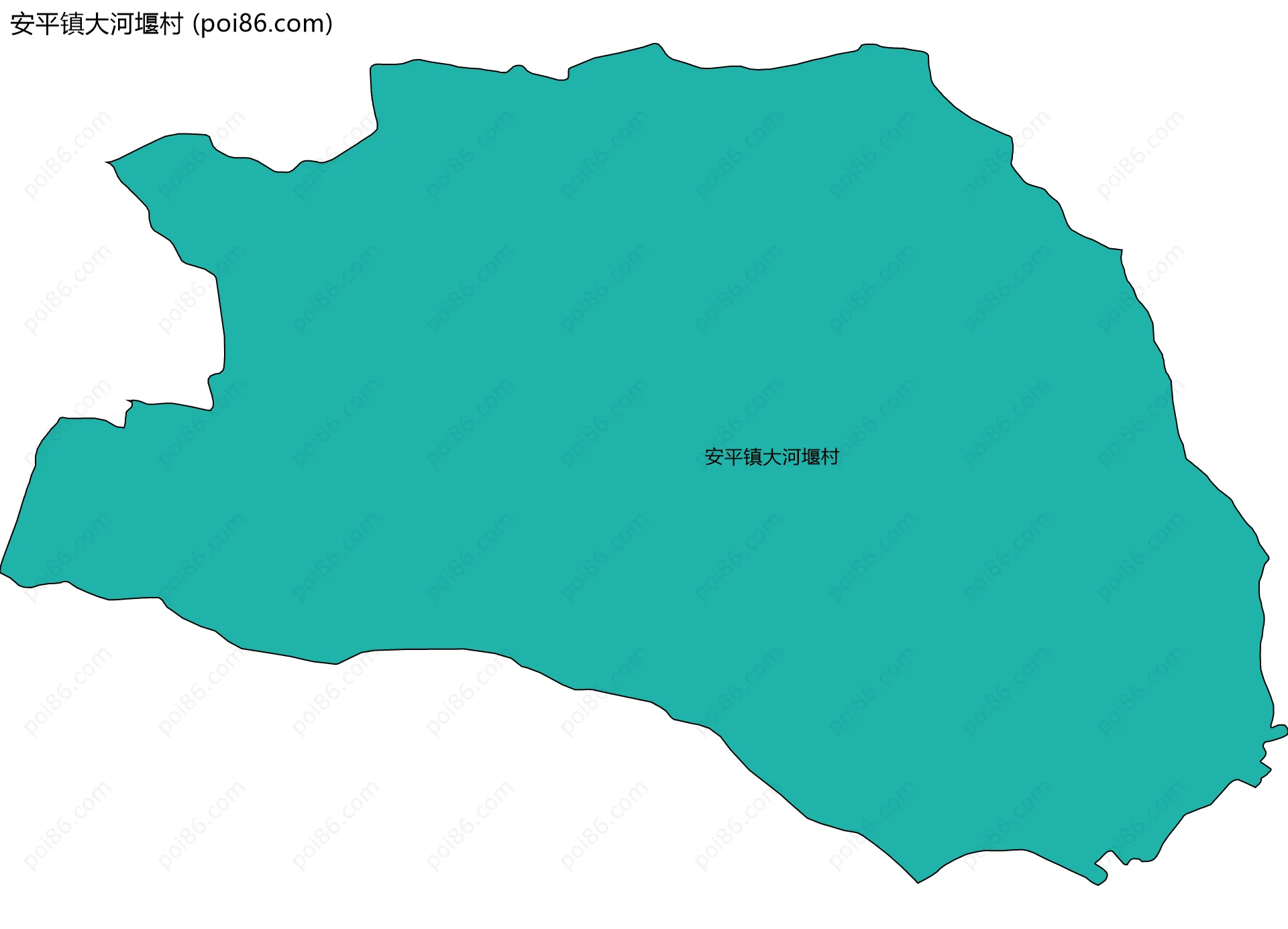 安平镇大河堰村边界地图