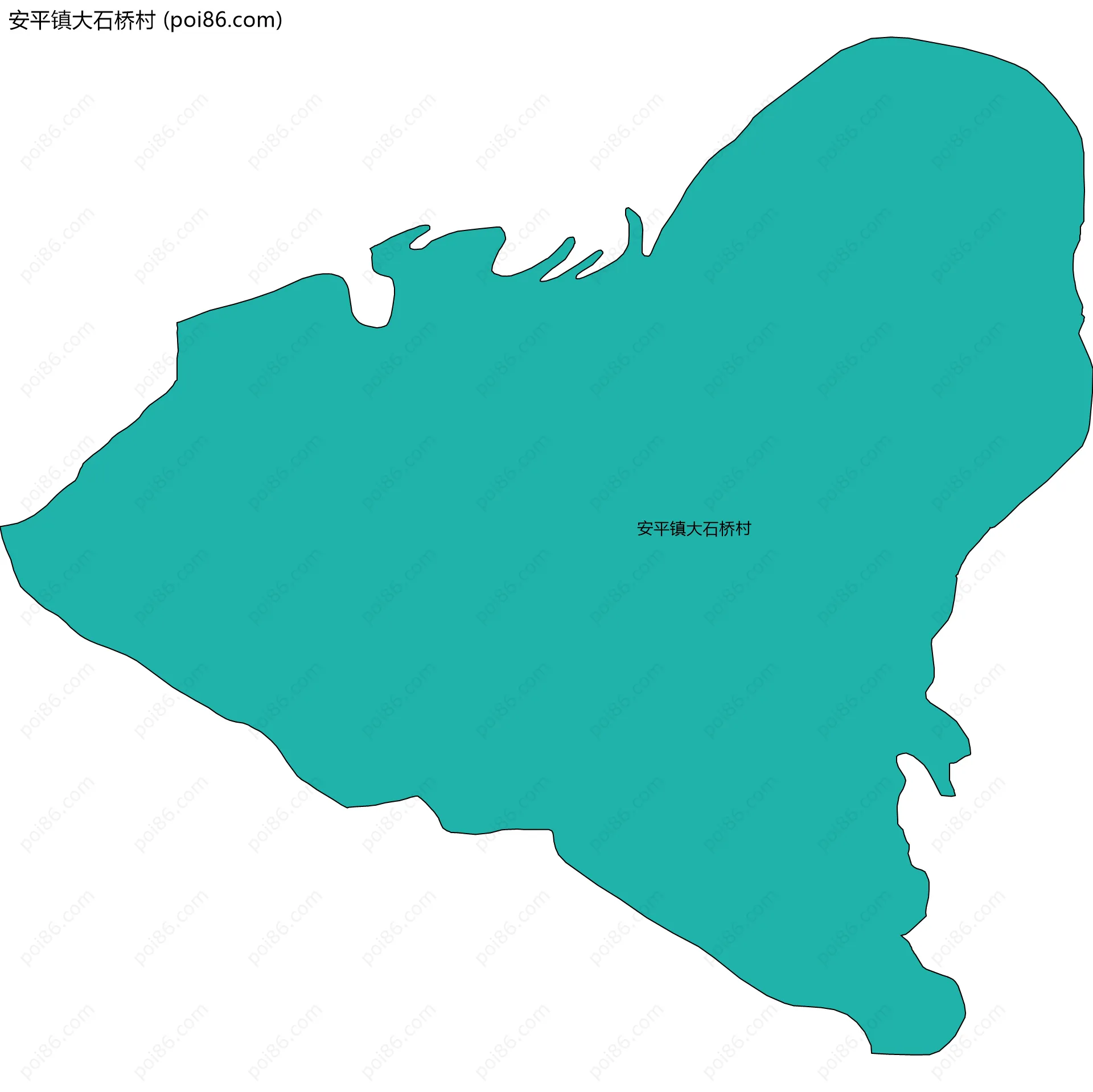 安平镇大石桥村边界地图