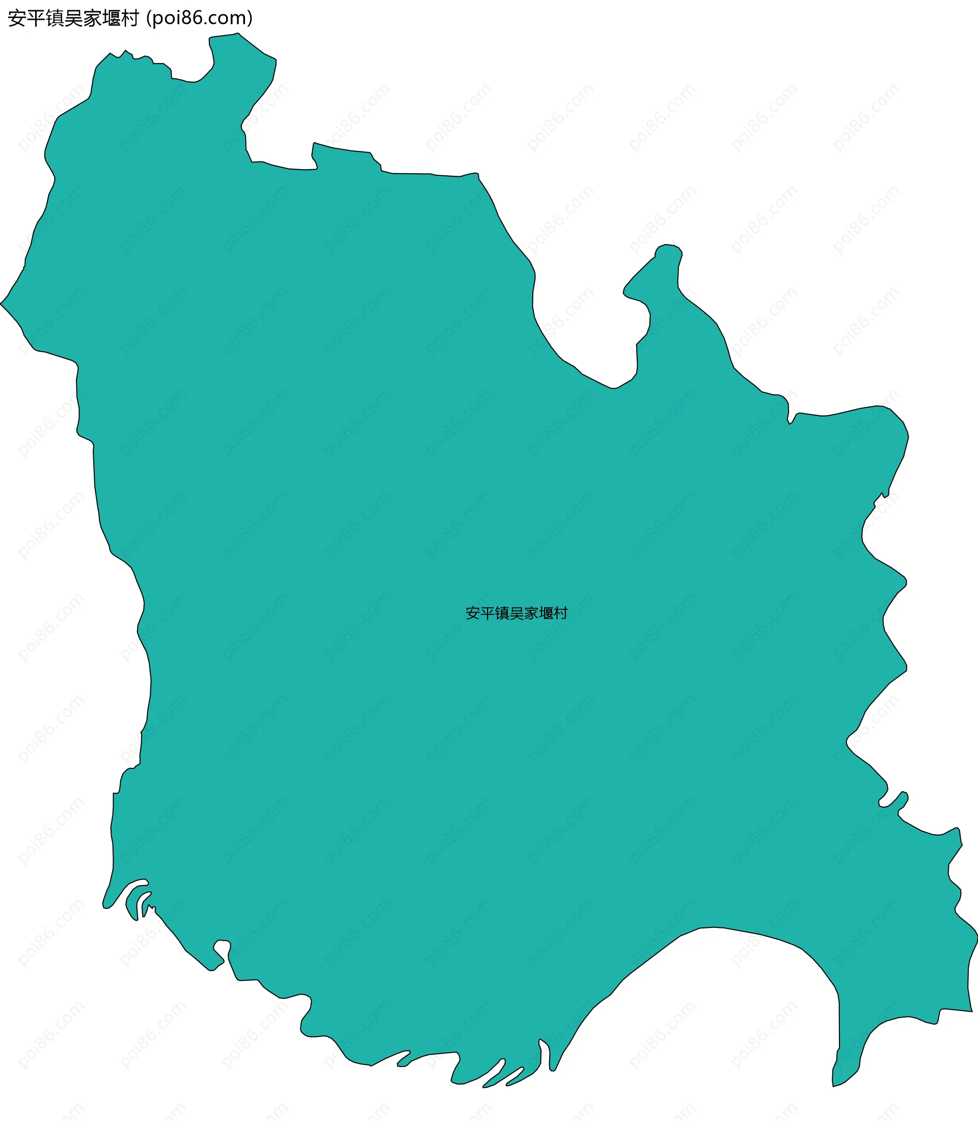 安平镇吴家堰村边界地图