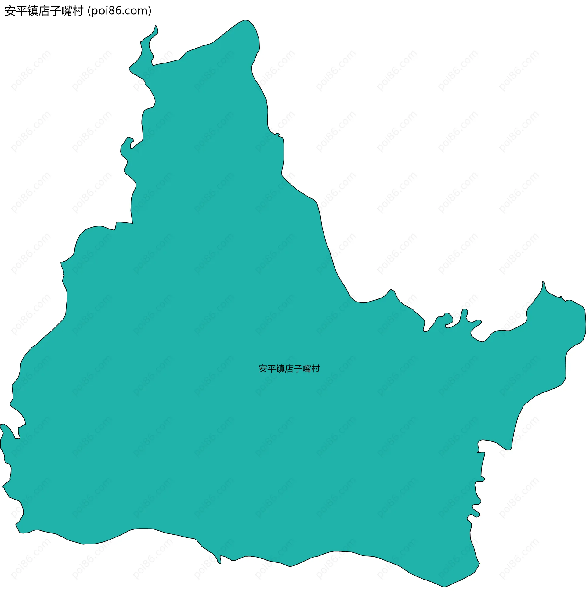 安平镇店子嘴村边界地图