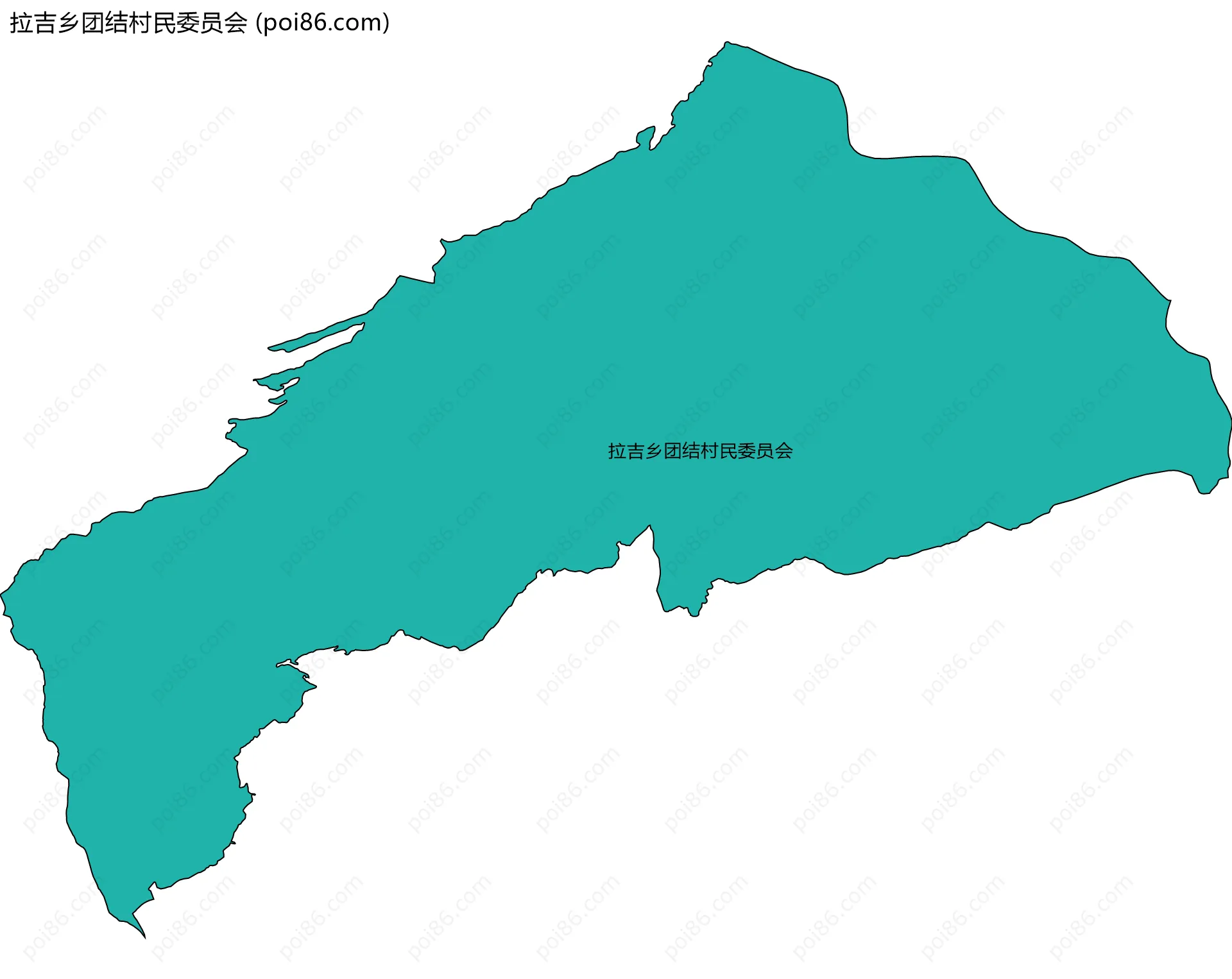 拉吉乡团结村民委员会边界地图