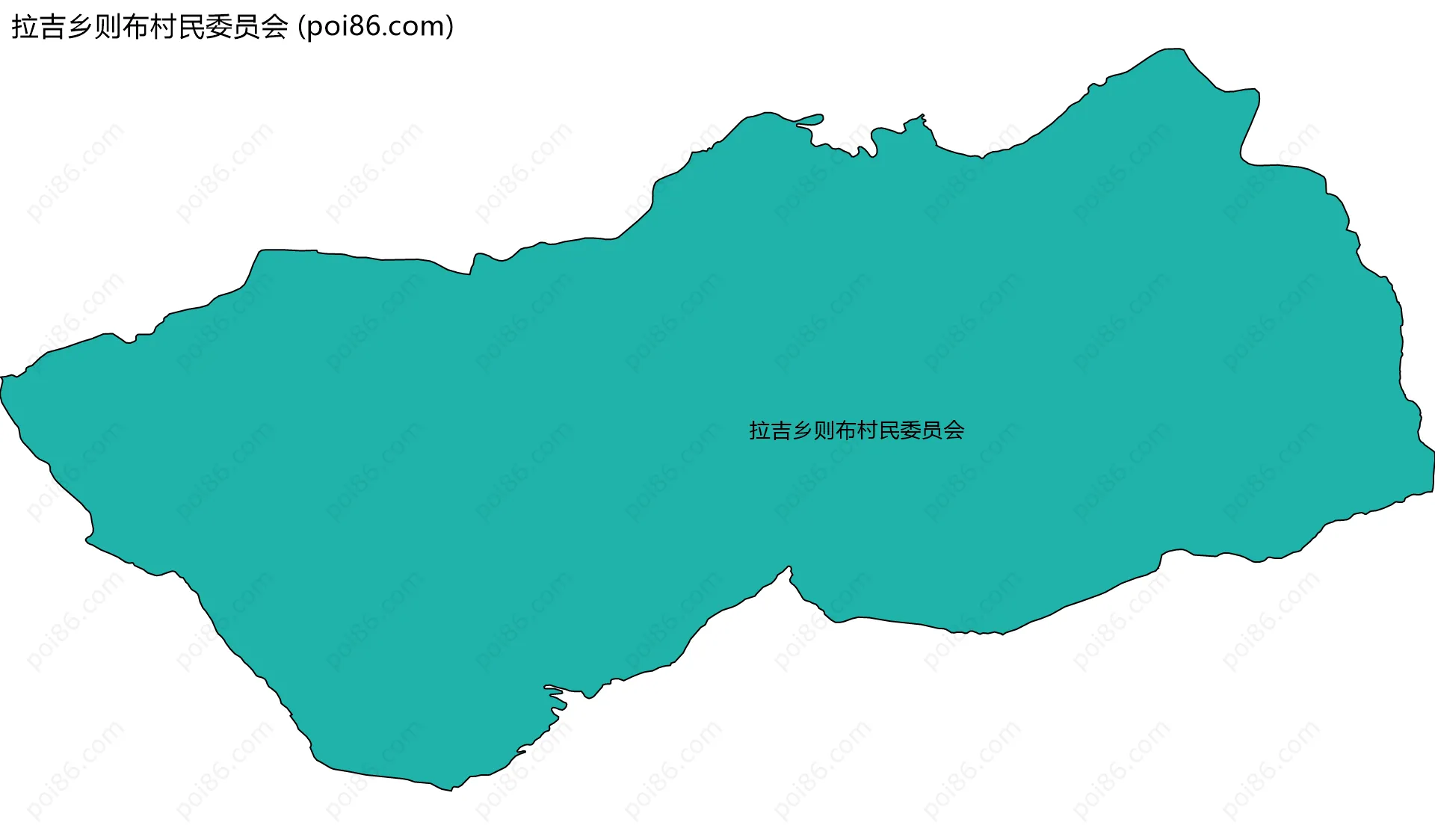拉吉乡则布村民委员会边界地图