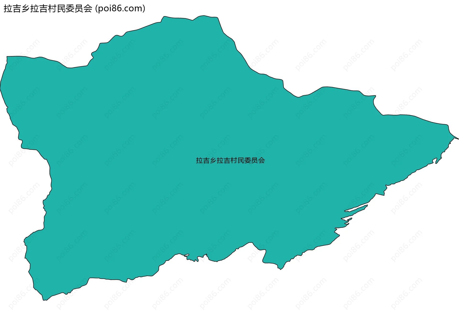 拉吉乡拉吉村民委员会边界地图