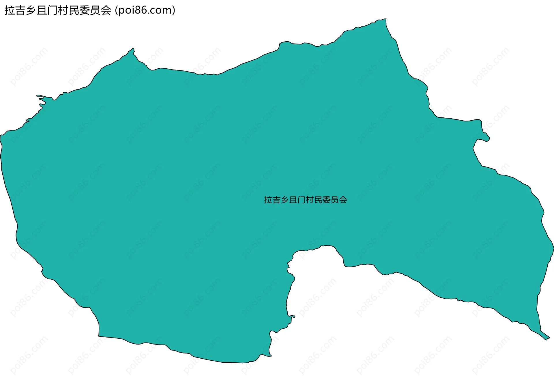 拉吉乡且门村民委员会边界地图