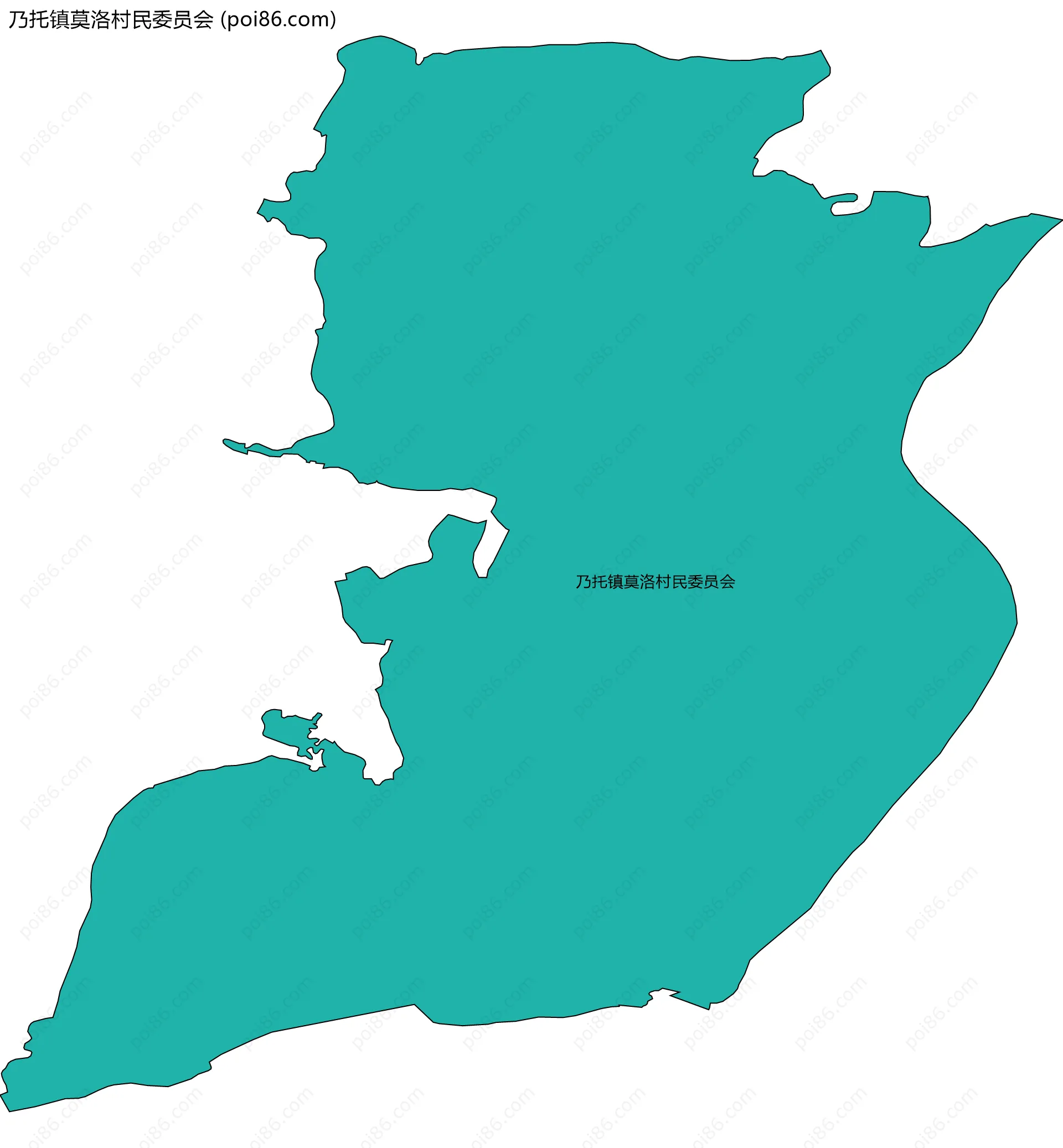 乃托镇莫洛村民委员会边界地图