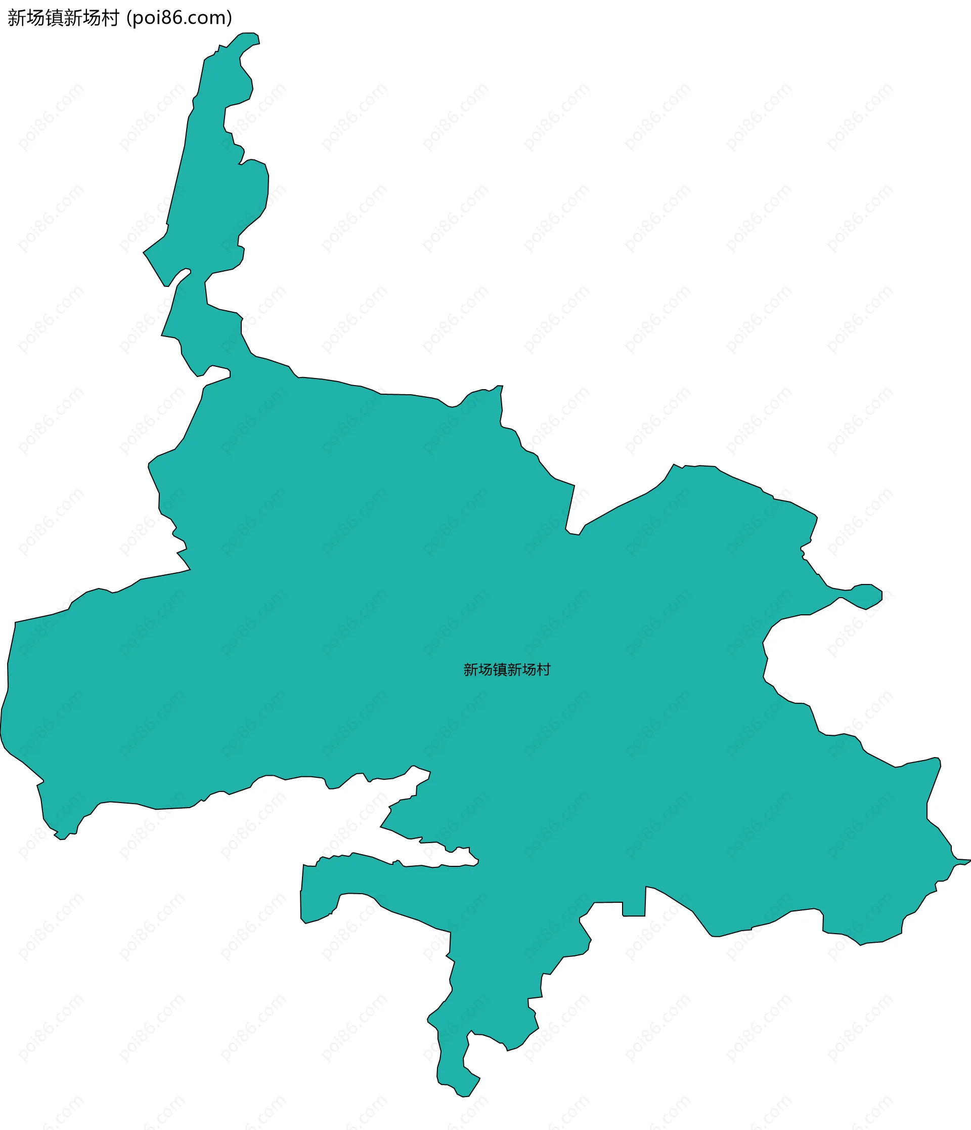 新场镇新场村边界地图