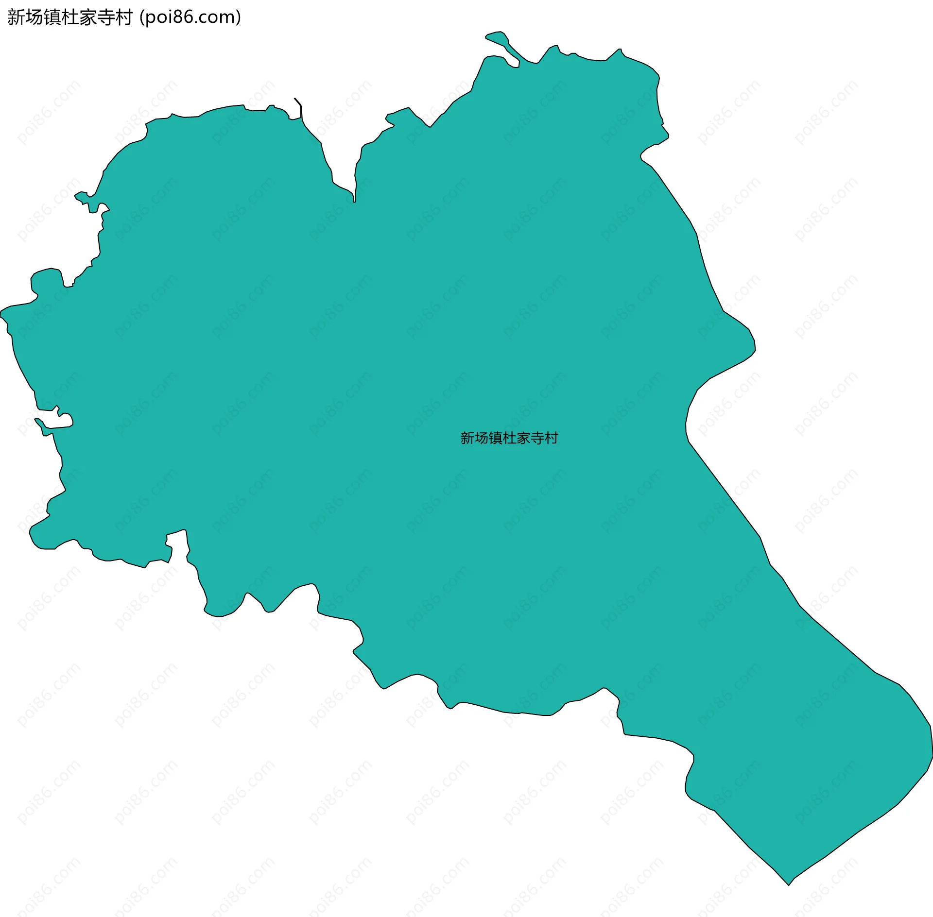 新场镇杜家寺村边界地图