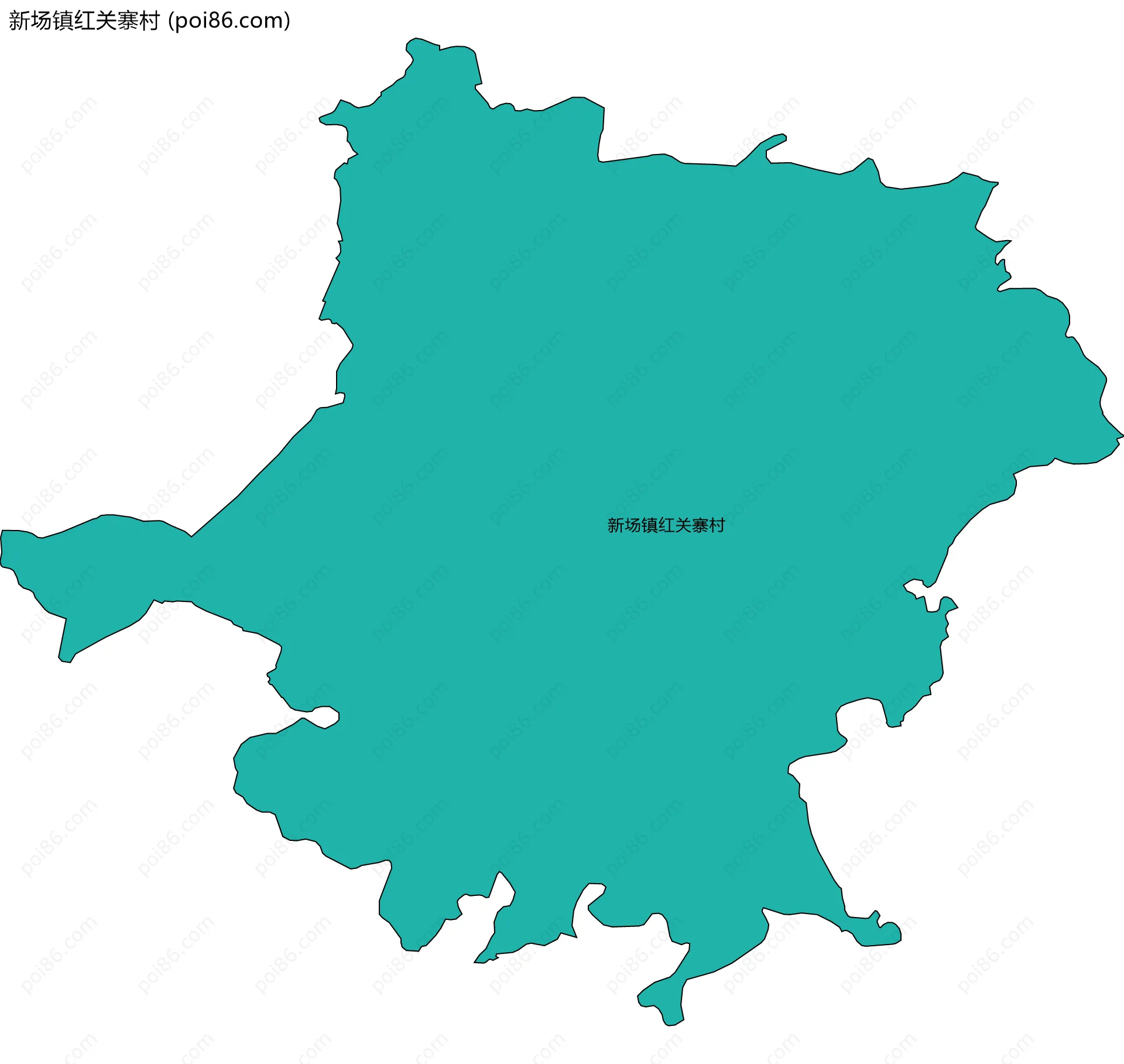 新场镇红关寨村边界地图