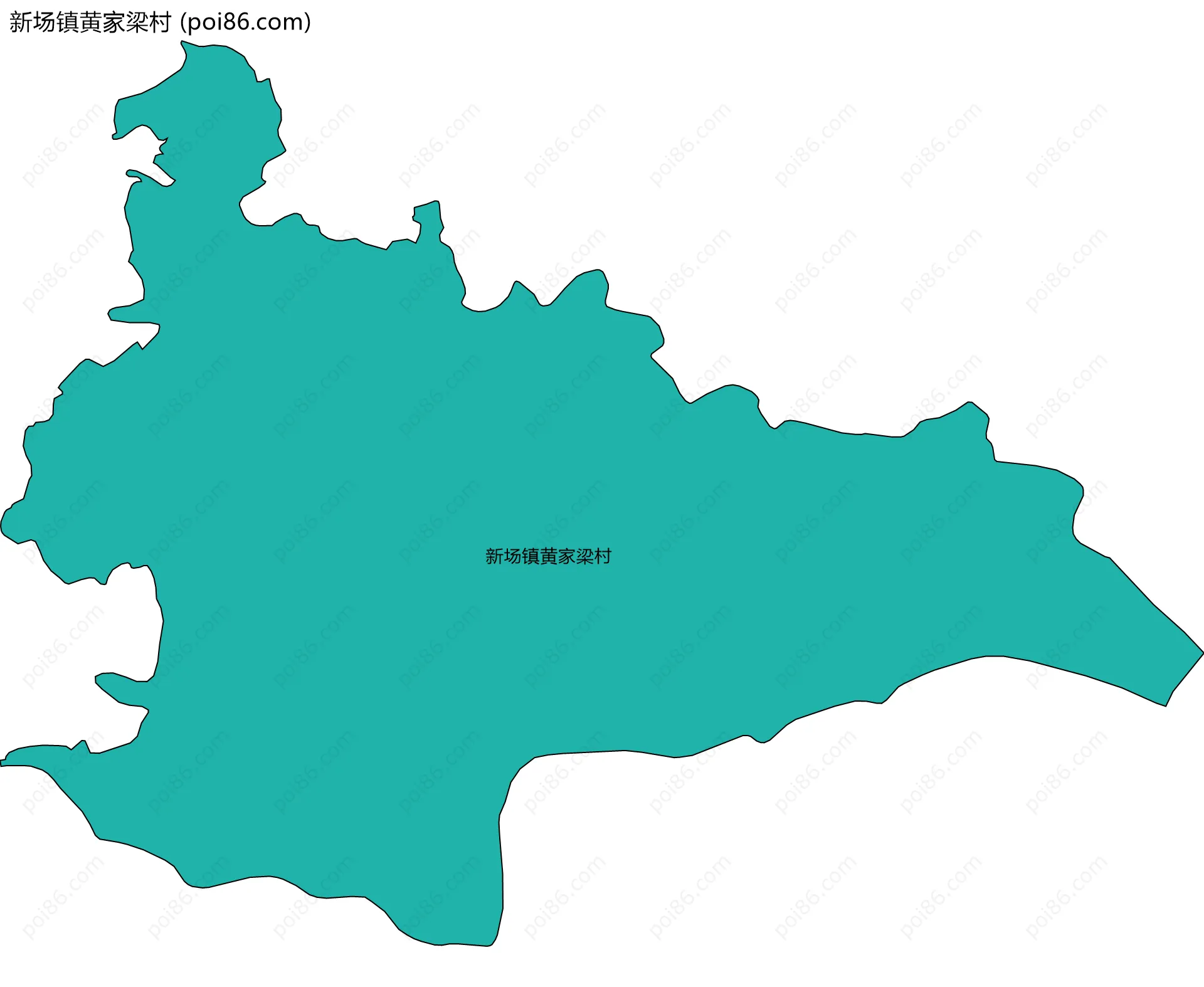 新场镇黄家梁村边界地图