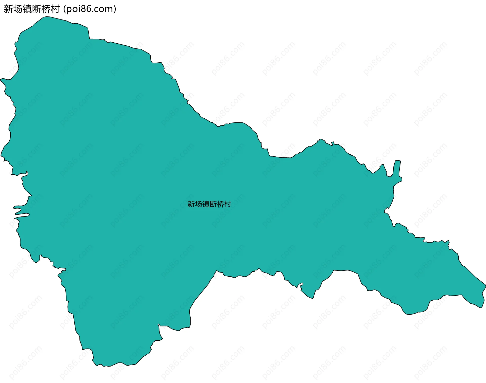 新场镇断桥村边界地图