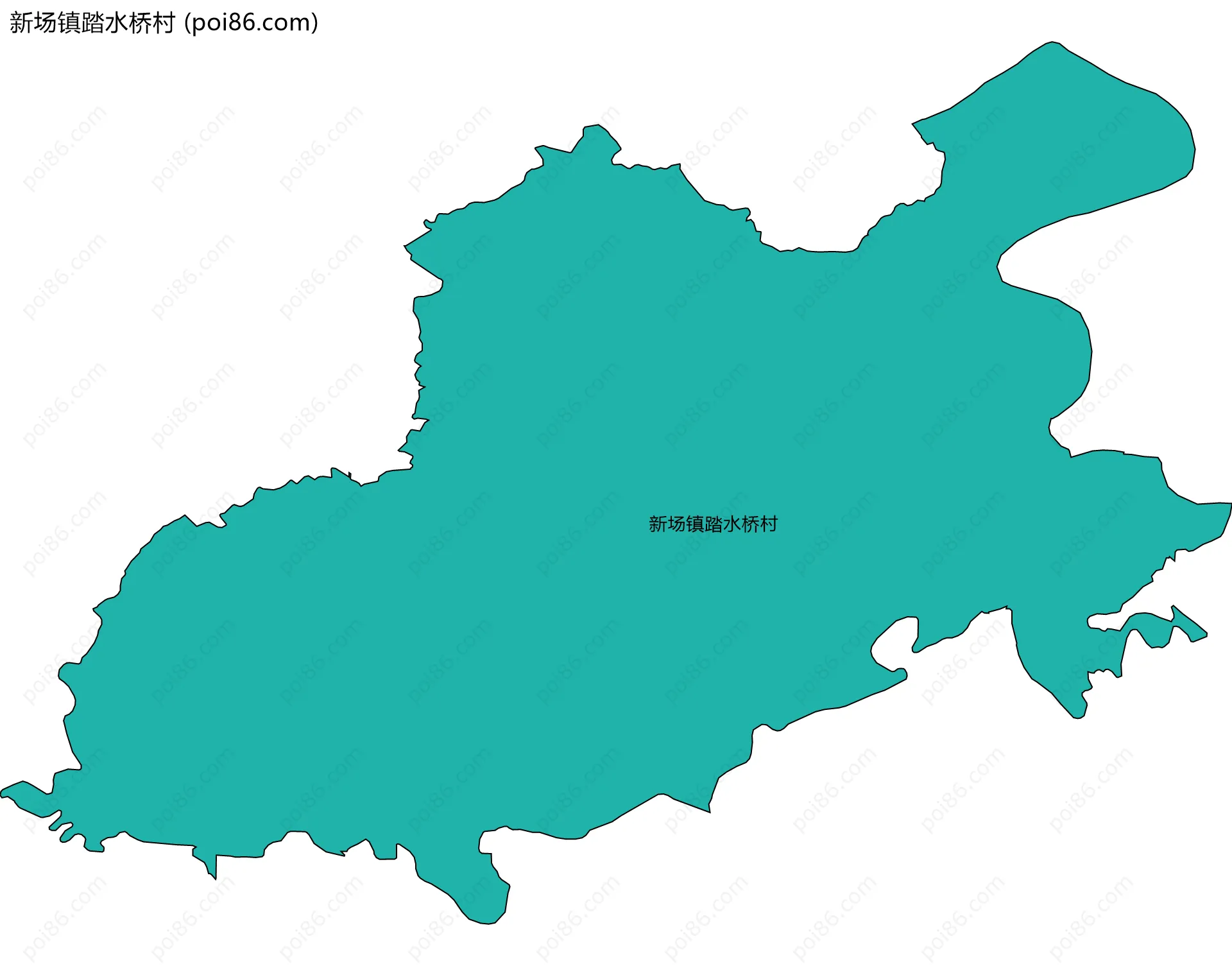 新场镇踏水桥村边界地图