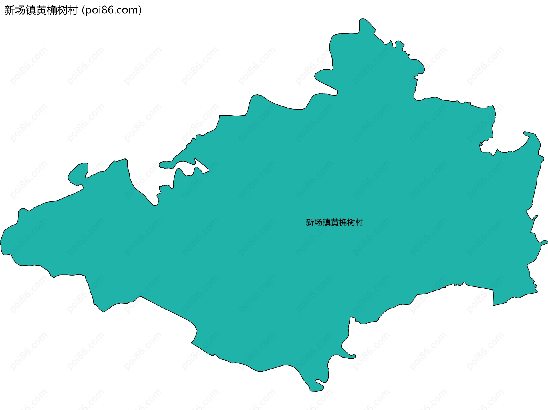 新场镇黄桷树村边界地图