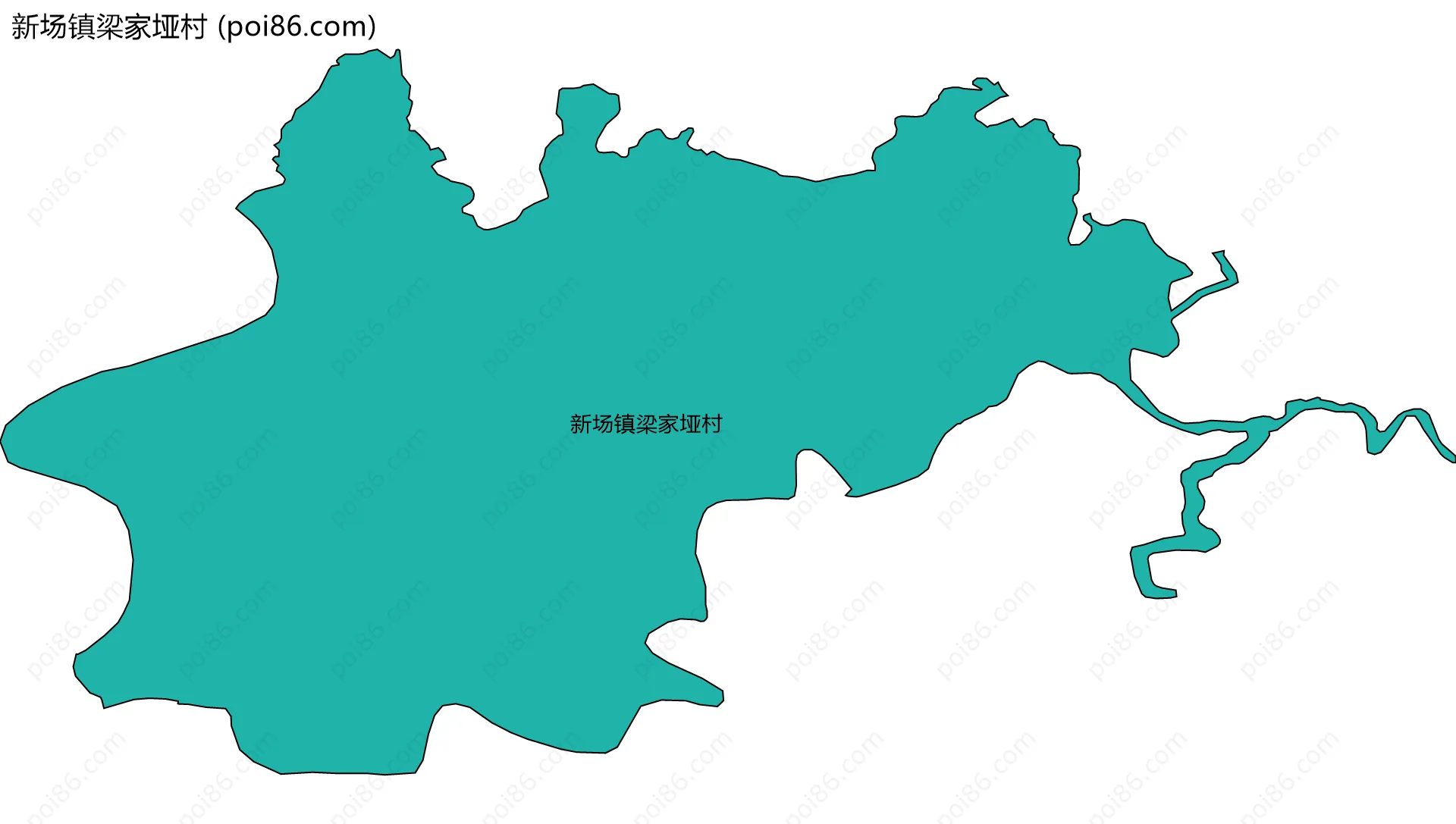新场镇梁家垭村边界地图