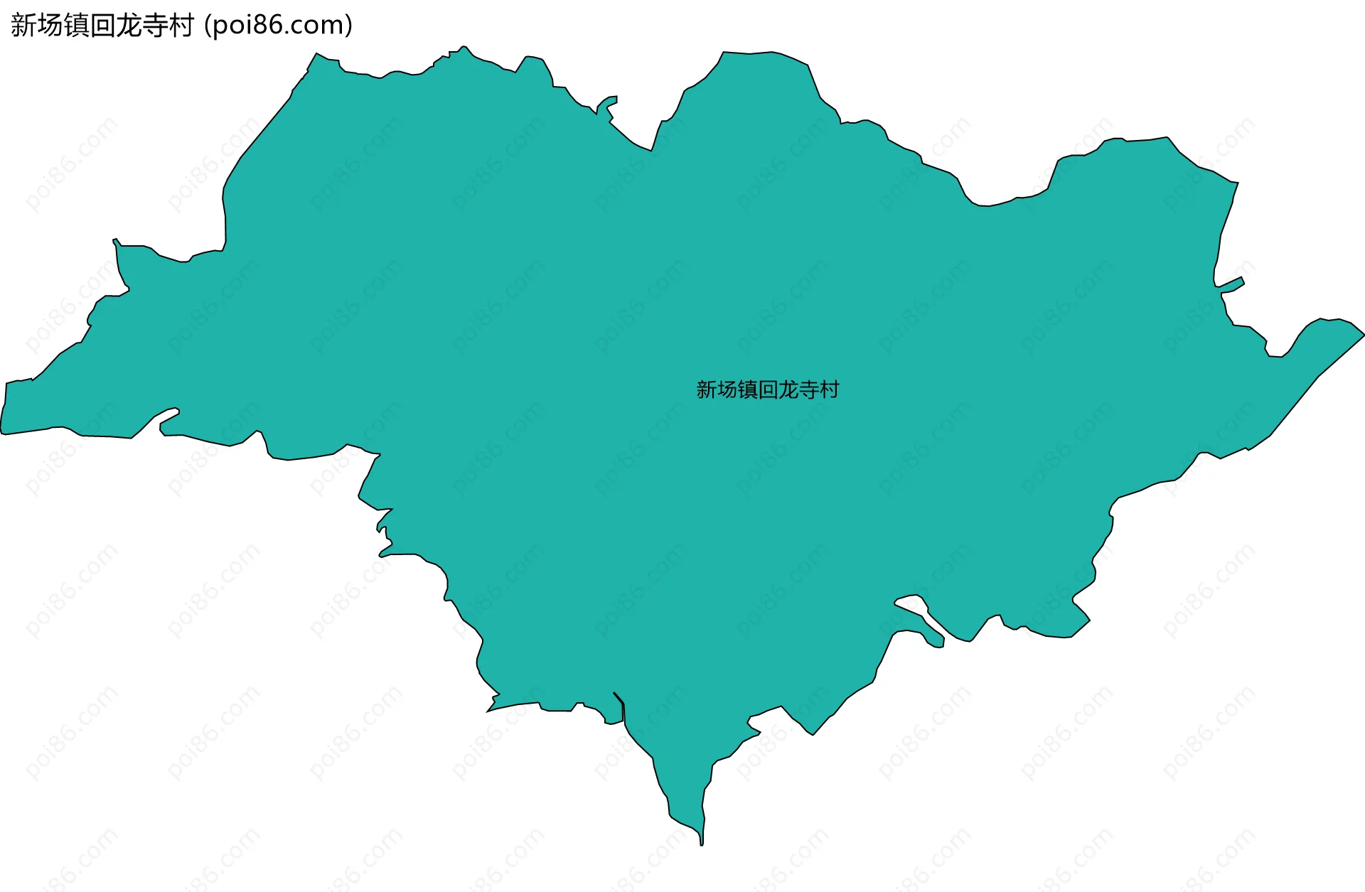 新场镇回龙寺村边界地图