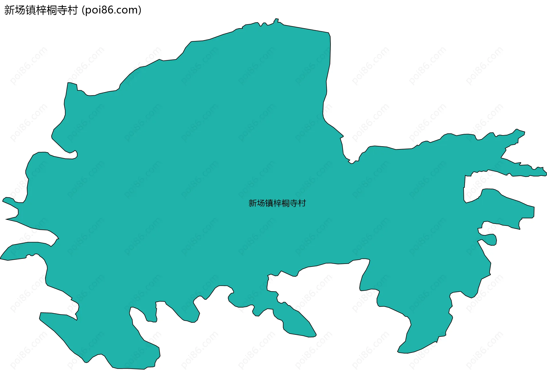 新场镇梓桐寺村边界地图