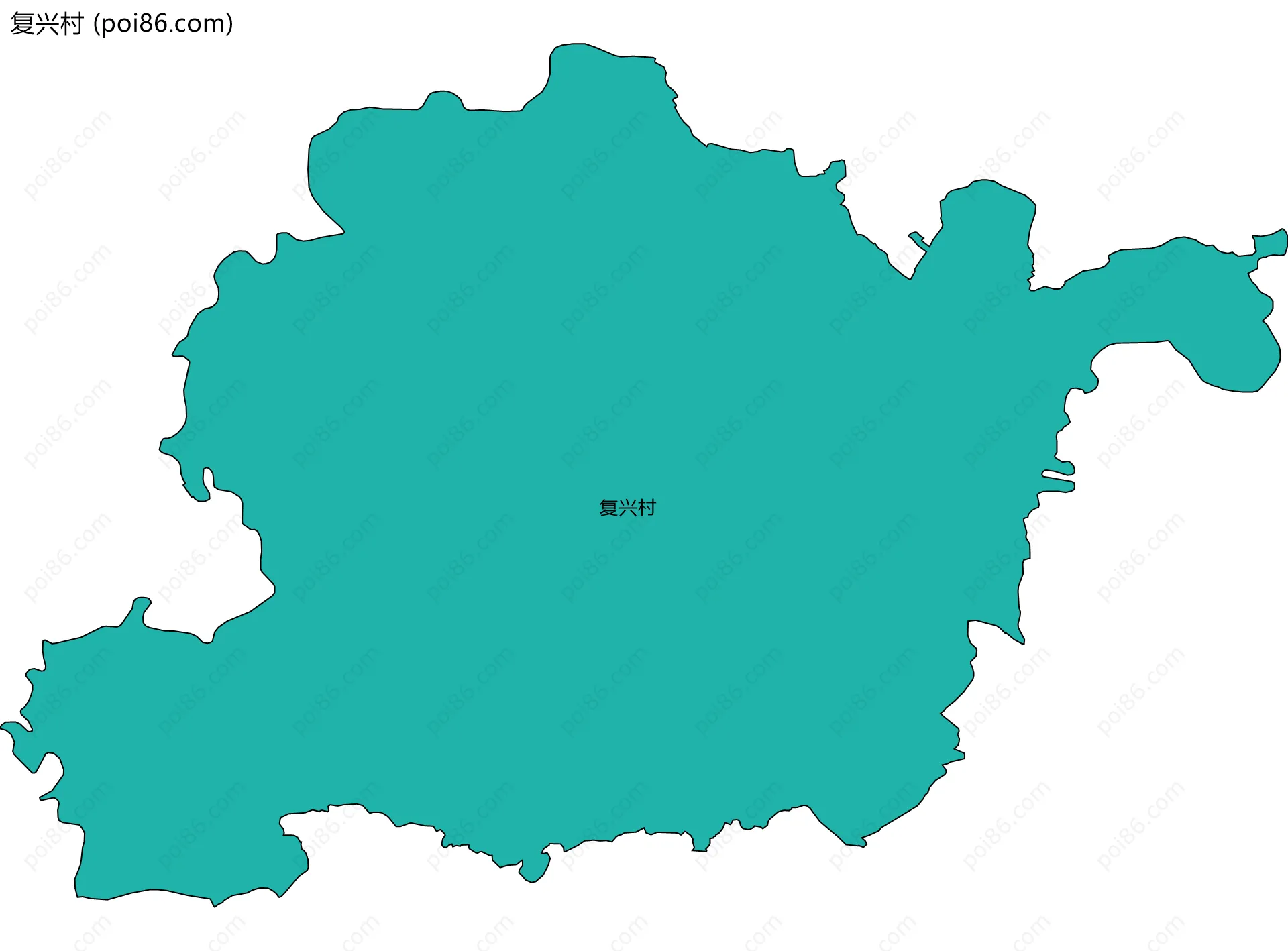复兴村边界地图