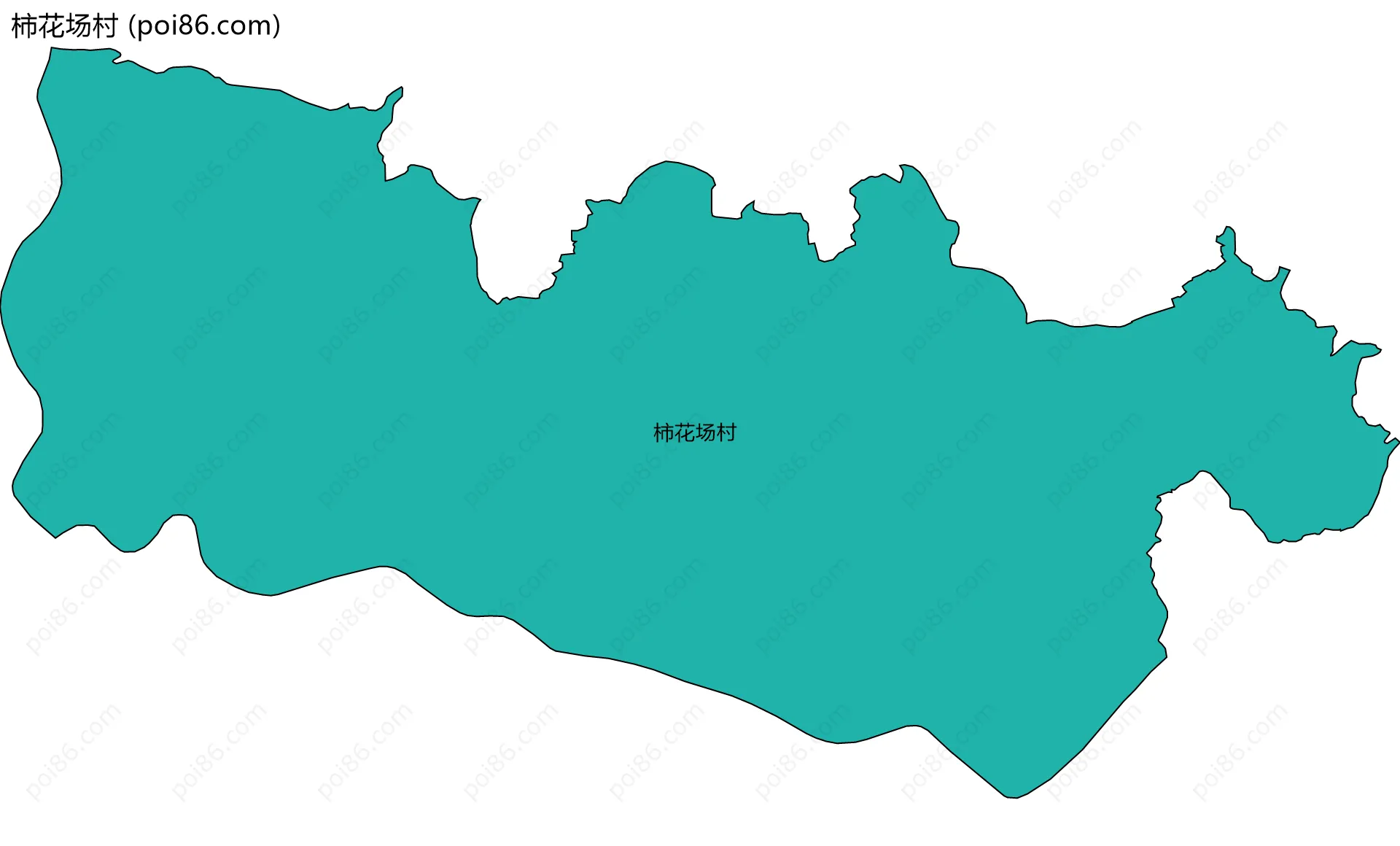 柿花场村边界地图