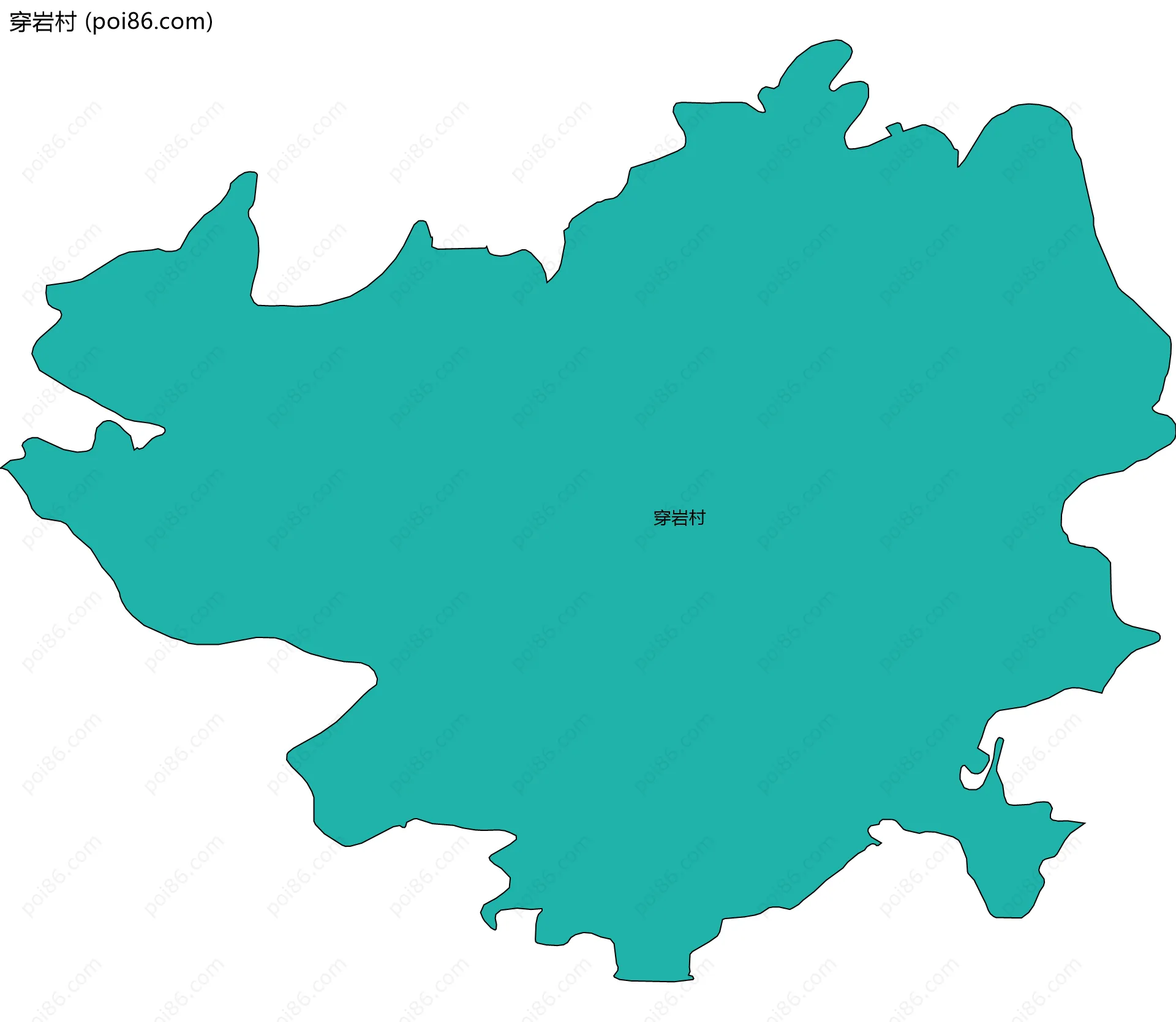 穿岩村边界地图