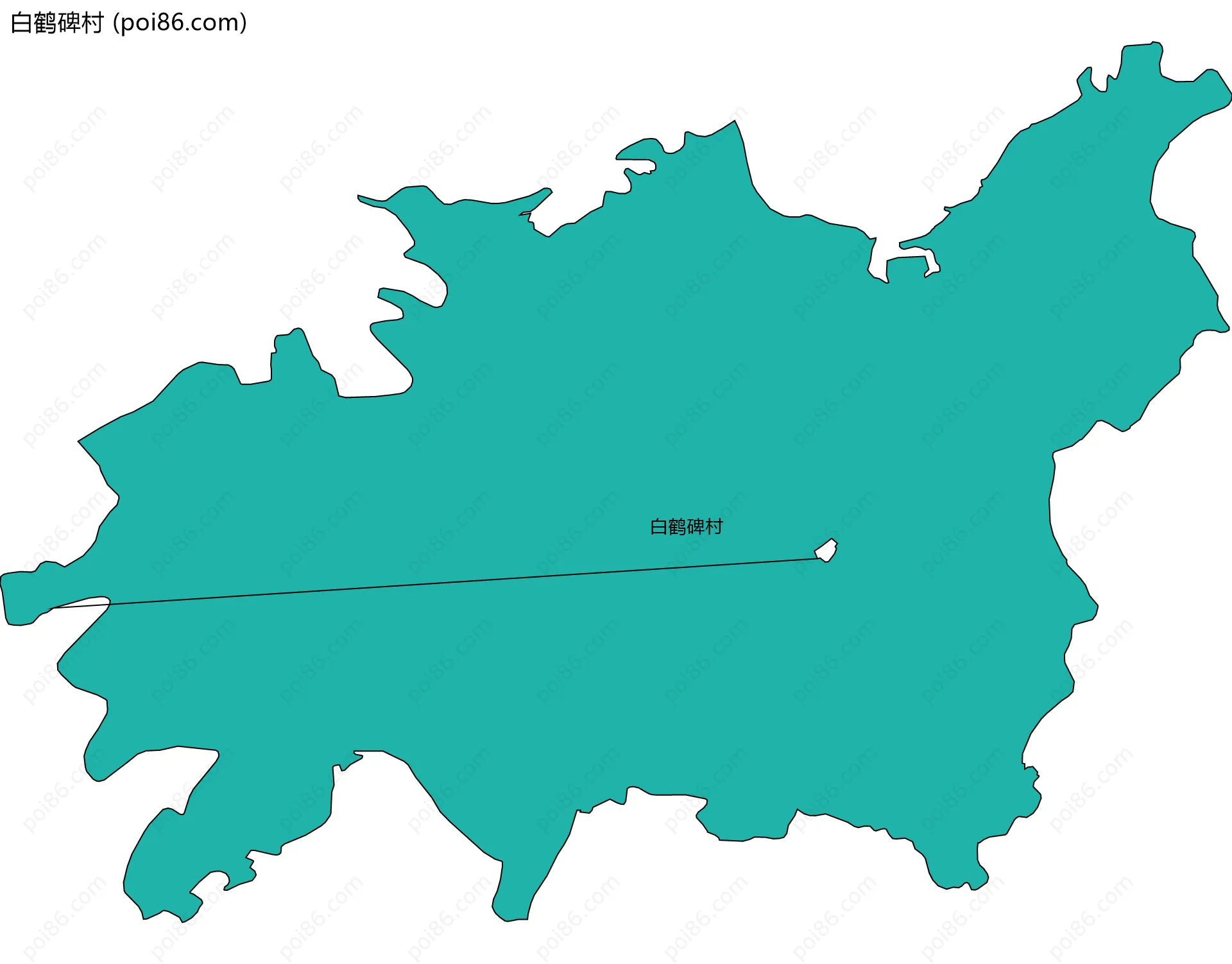 白鹤碑村边界地图