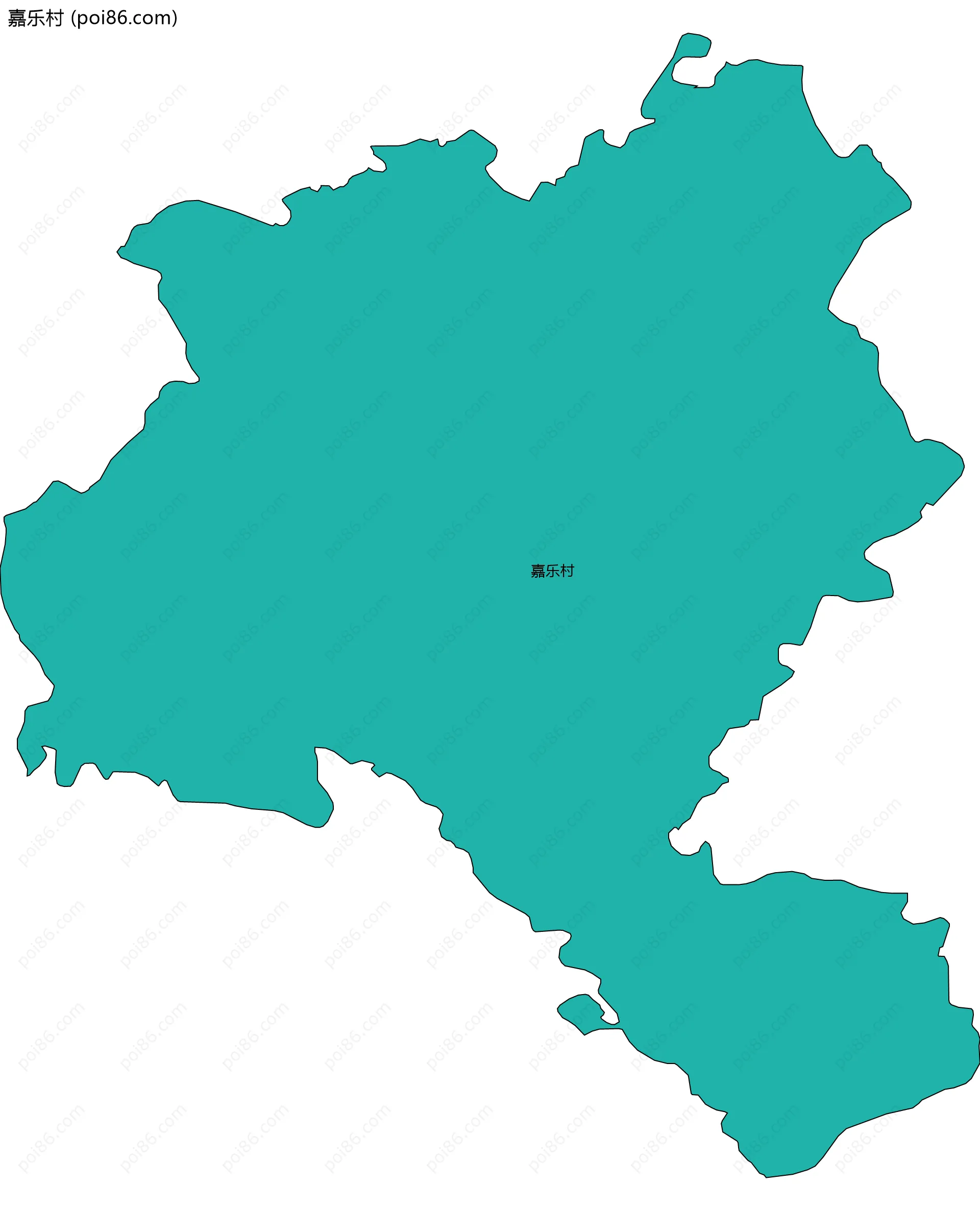 嘉乐村边界地图