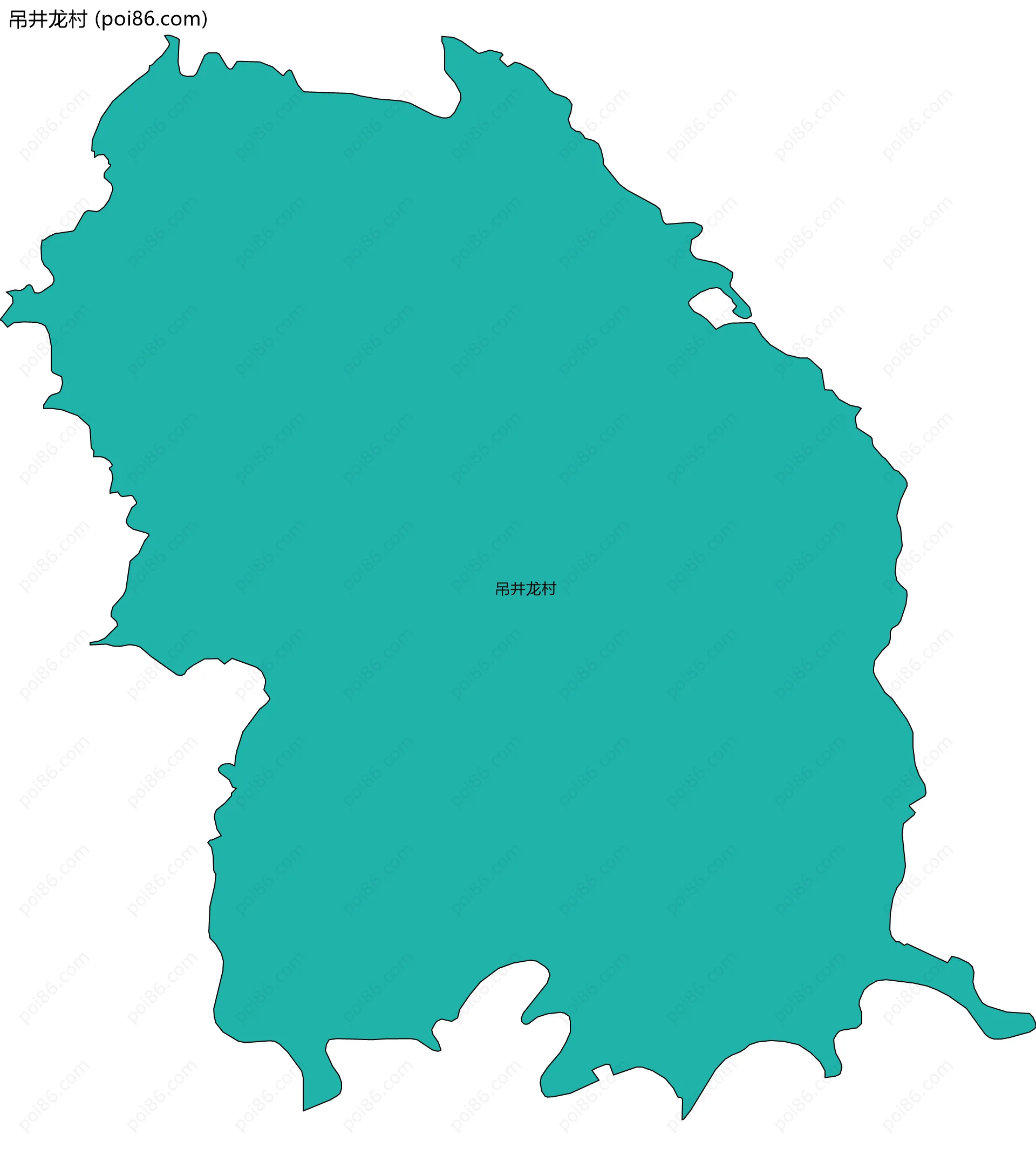 吊井龙村边界地图