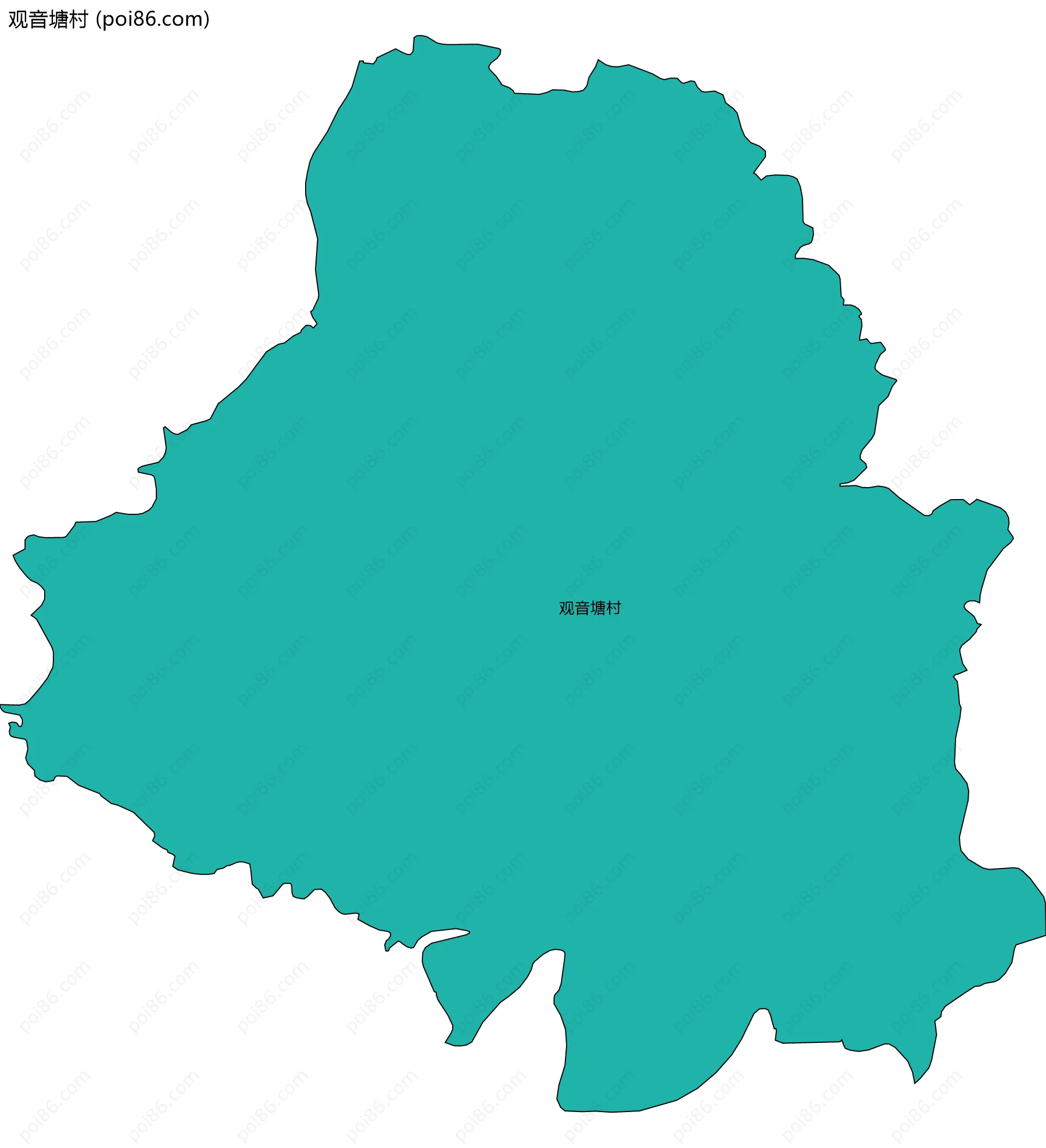 观音塘村边界地图