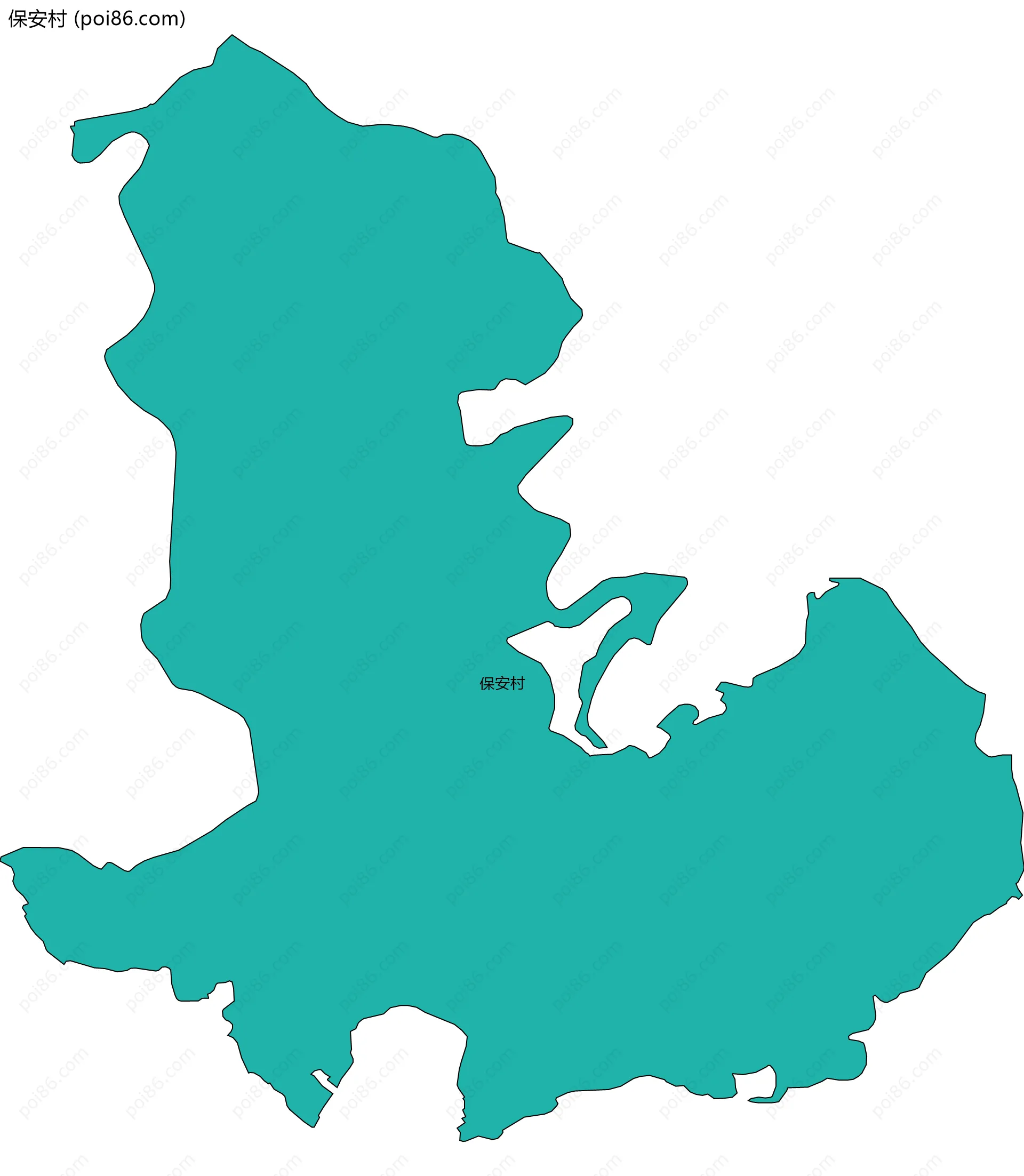 保安村边界地图