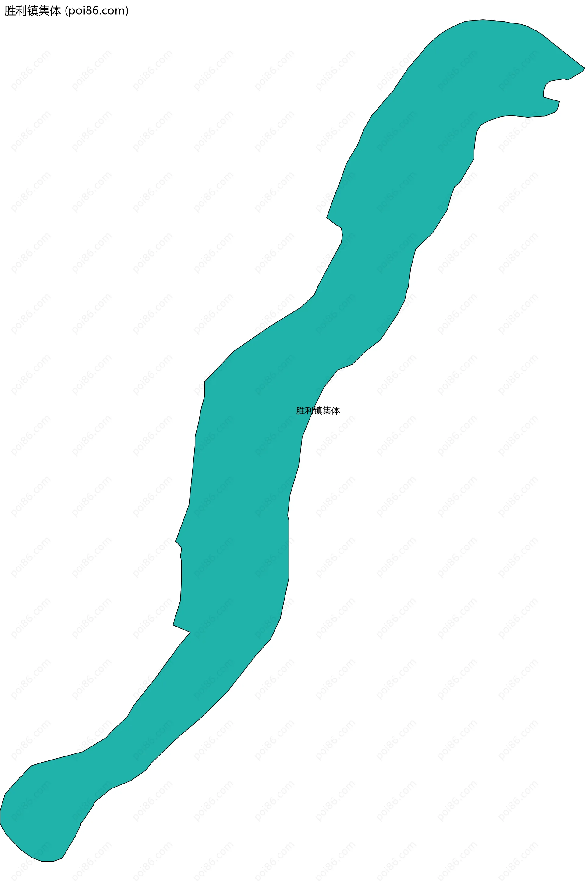 胜利镇集体边界地图