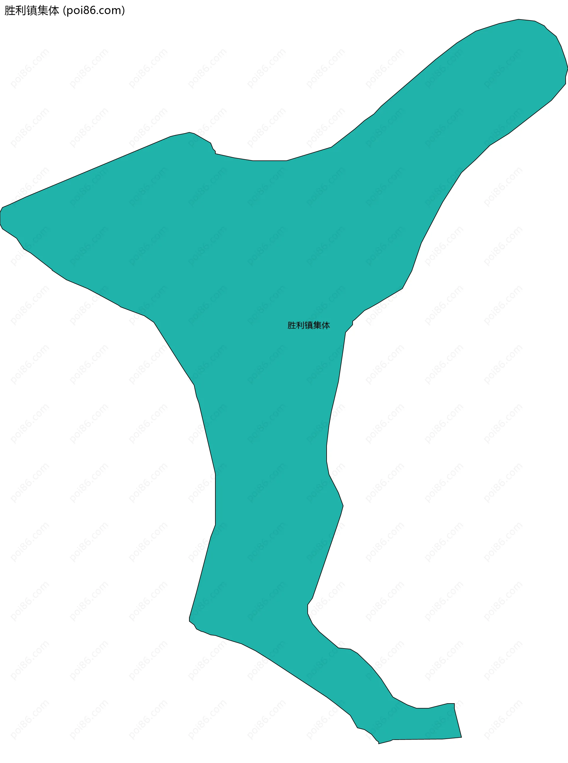胜利镇集体边界地图