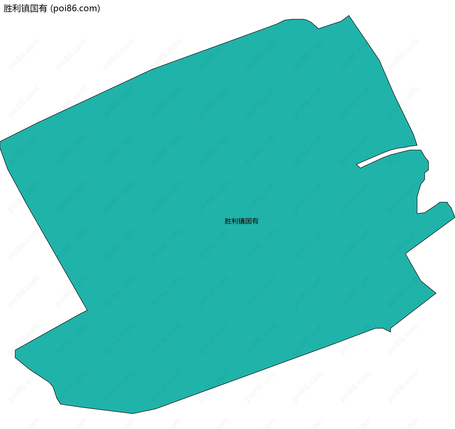 胜利镇国有边界地图