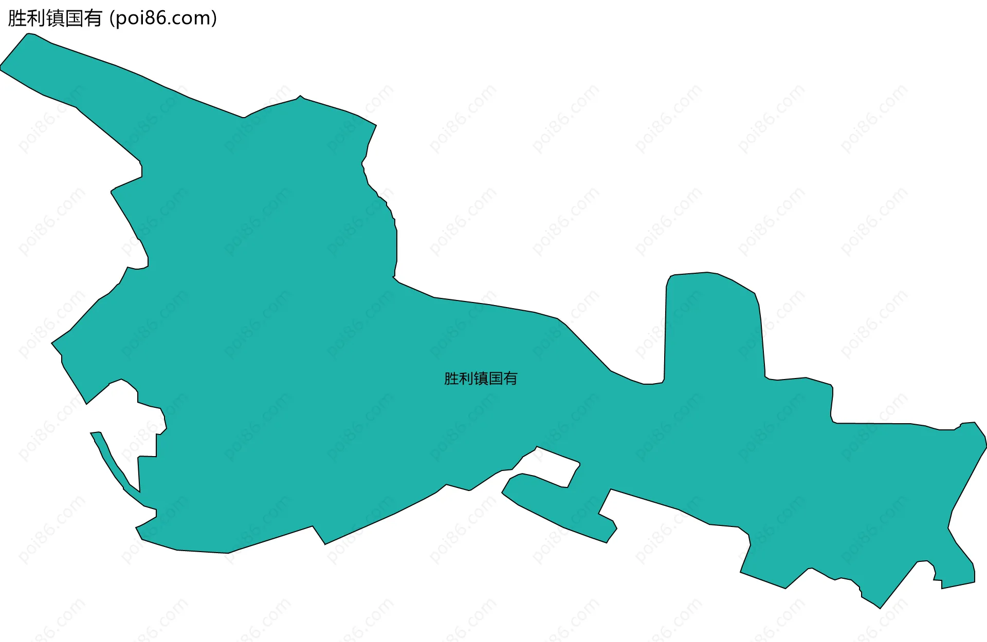 胜利镇国有边界地图