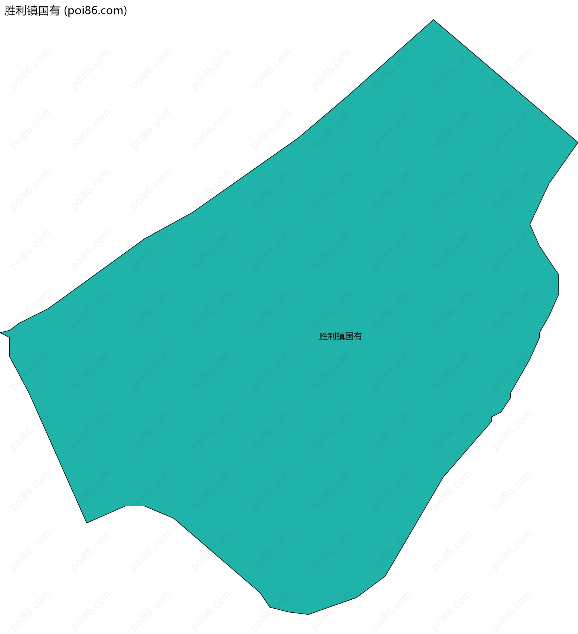 胜利镇国有边界地图