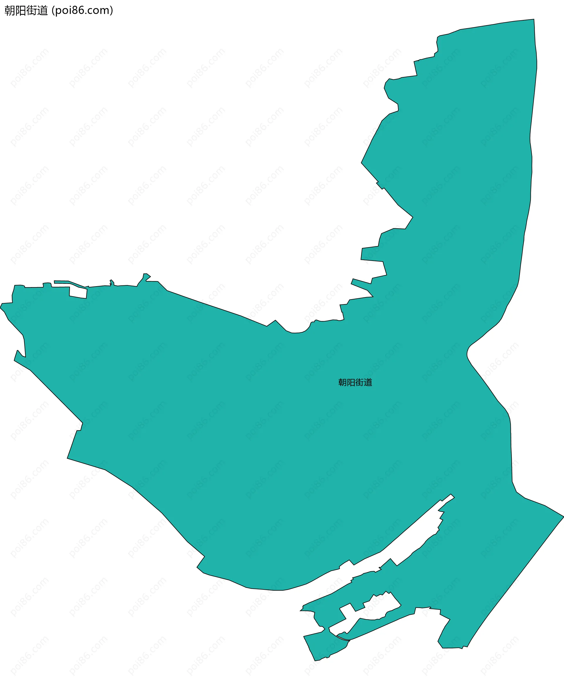 朝阳街道边界地图