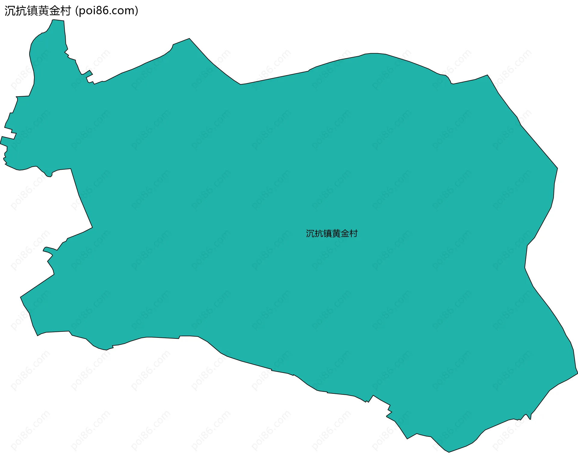 沉抗镇黄金村边界地图